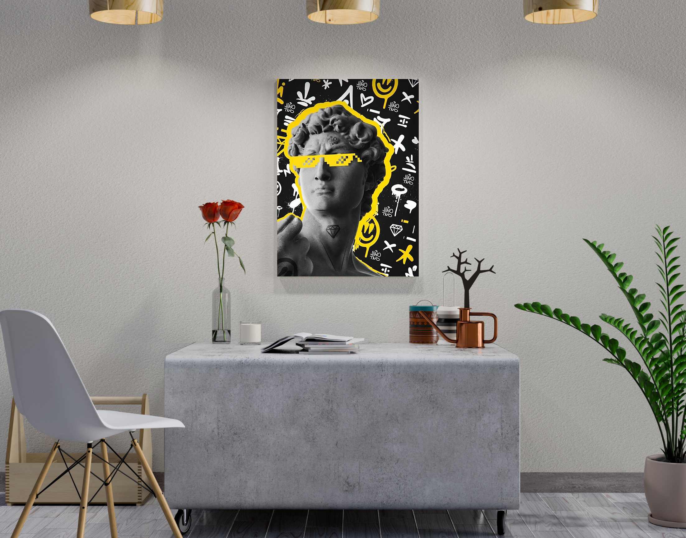 "Biblical David: New Gens Art"- Shiny & Sturdy Metallic Poster Art That Pops & Sticks