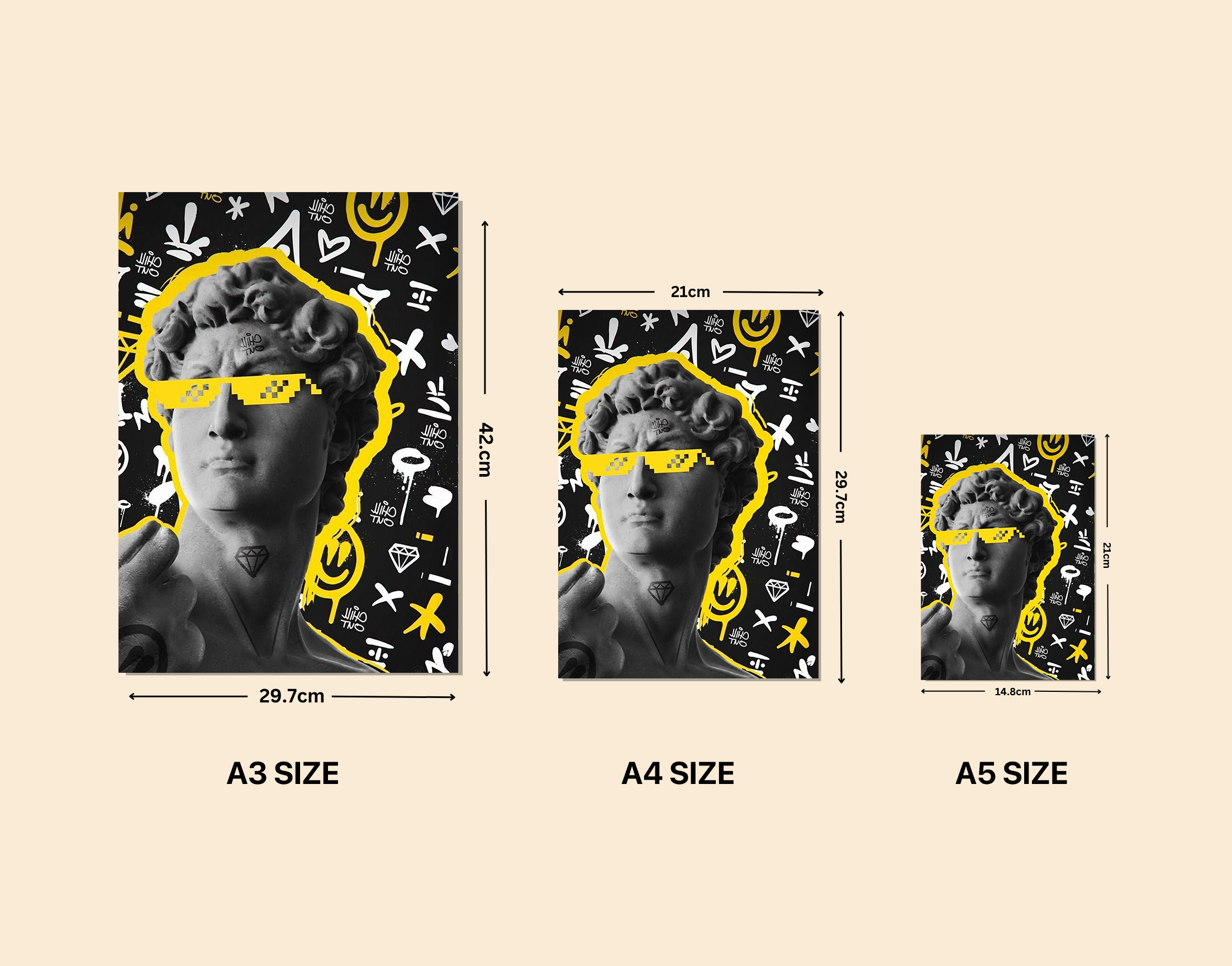 "Biblical David: New Gens Art"- Shiny & Sturdy Metallic Poster Art That Pops & Sticks