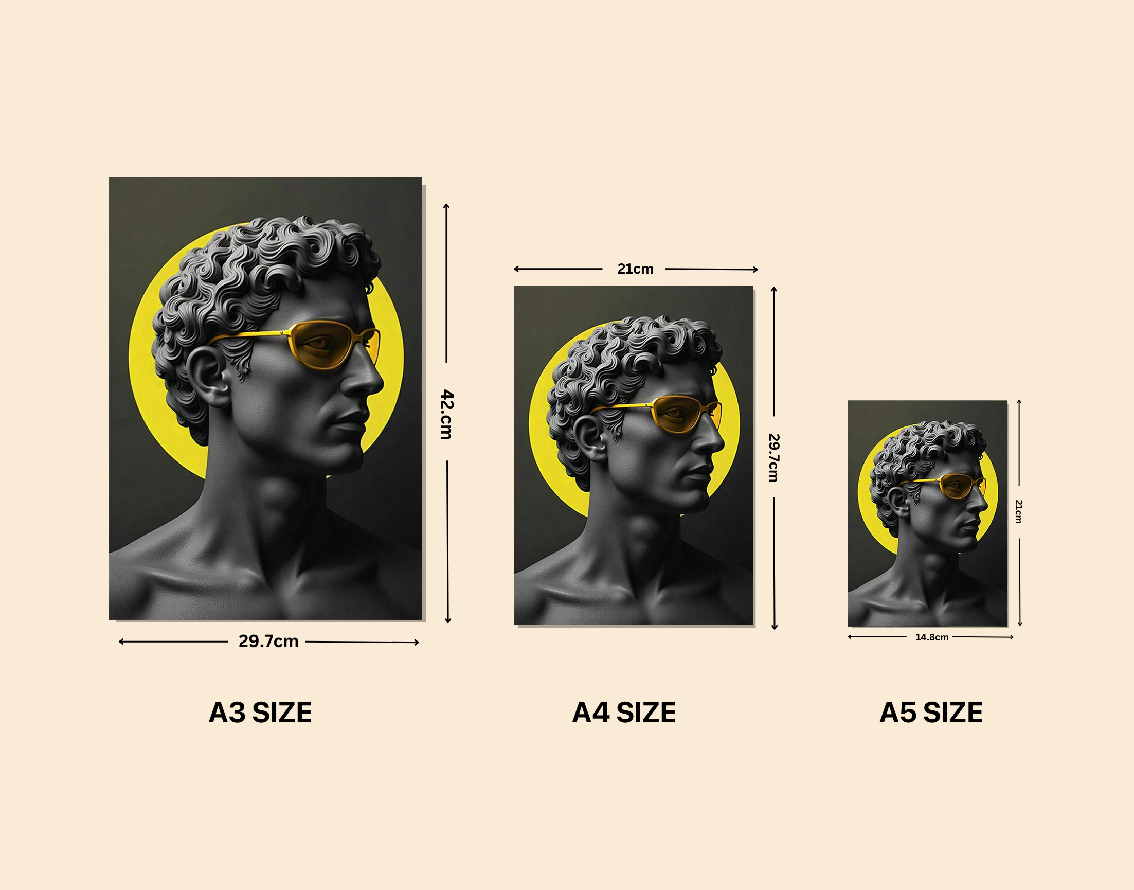 "Biblical David: New Genz Art"- Shiny & Sturdy Metallic Poster Art That Pops & Sticks