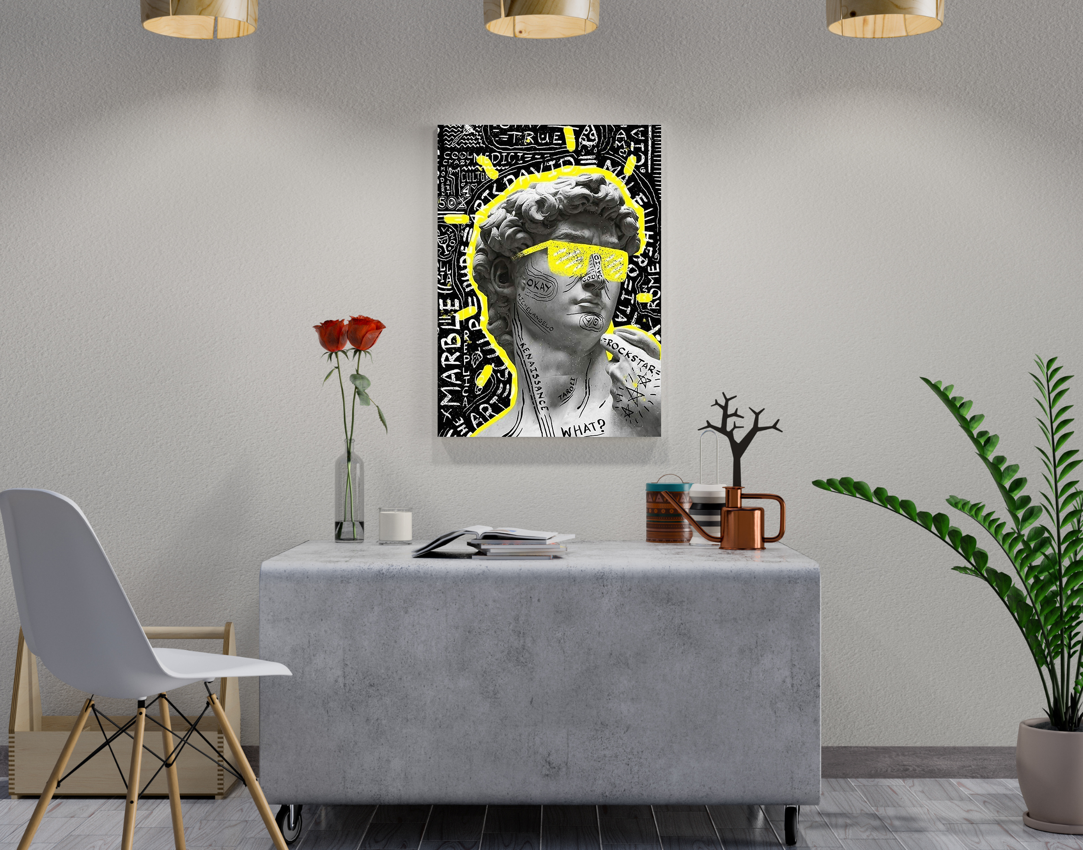 "Biblical David: Genz Art"- Shiny & Sturdy Metallic Poster Art That Pops & Sticks