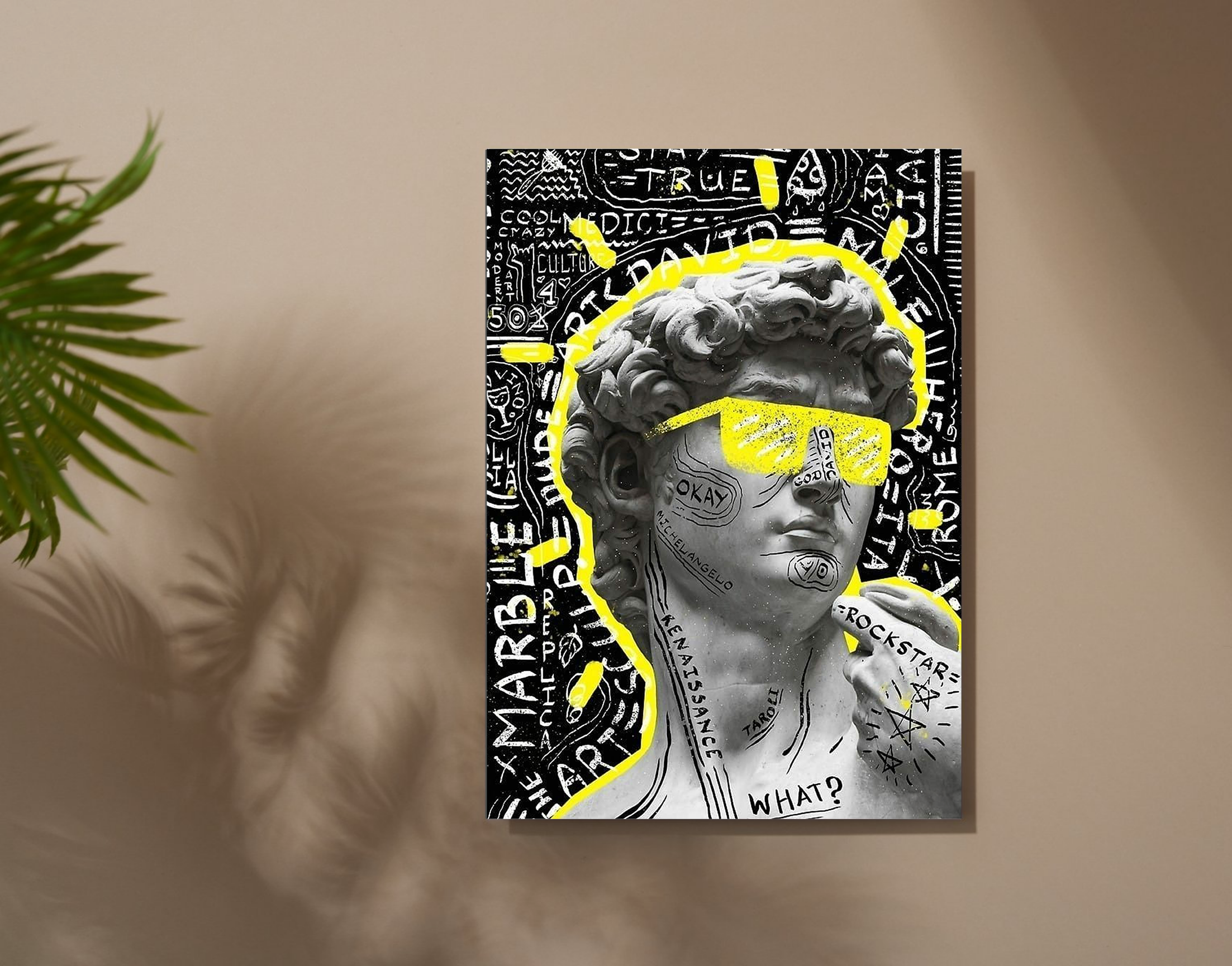 "Biblical David: Genz Art"- Shiny & Sturdy Metallic Poster Art That Pops & Sticks