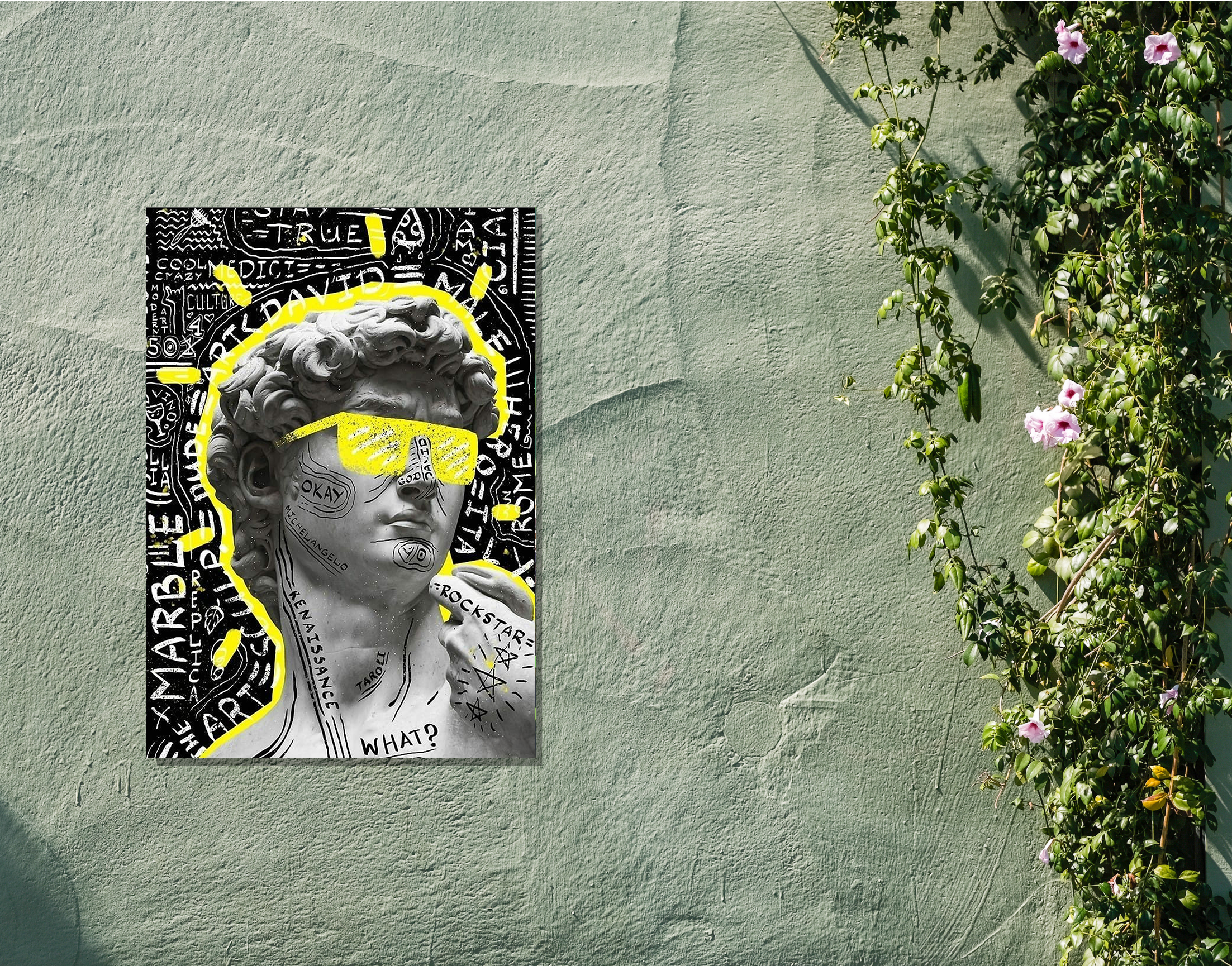 "Biblical David: Genz Art"- Shiny & Sturdy Metallic Poster Art That Pops & Sticks