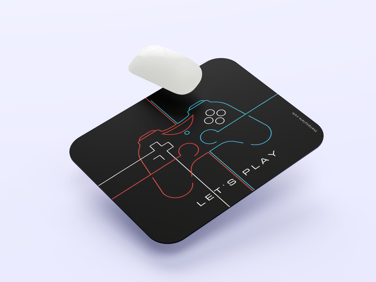 "Lets Play:Gamer" Mousepad Enhance Your Workspace with Style