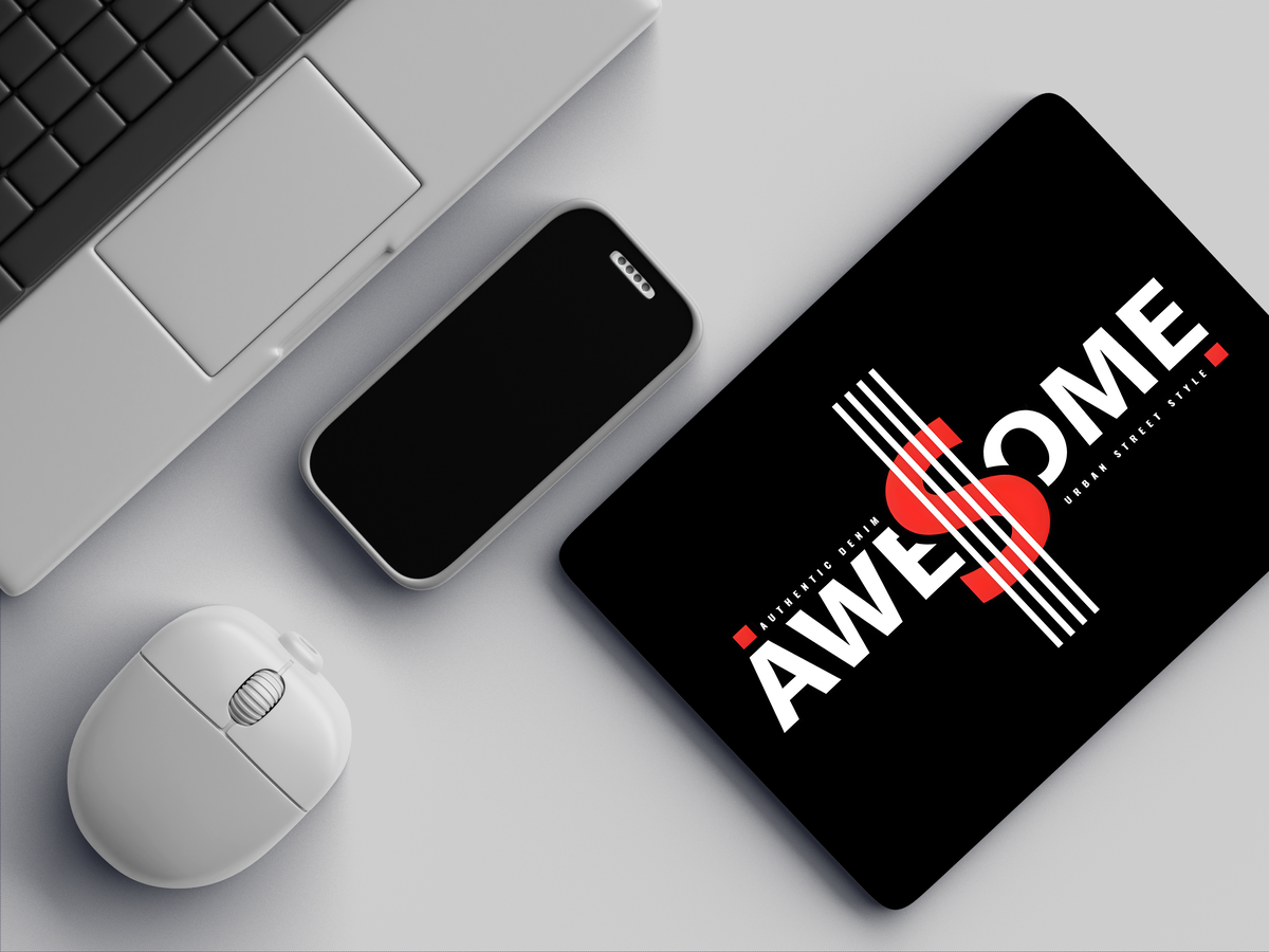 "Authentic Denim Awesome" Mousepad Enhance Your Workspace with Style