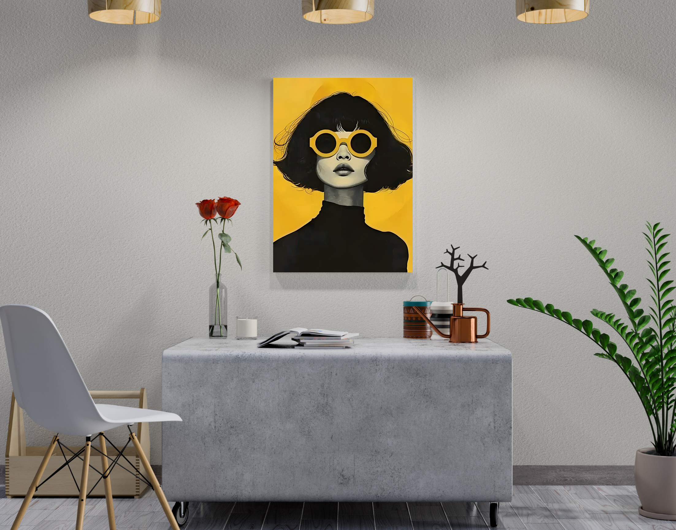 "Gen Z Vibes:Sunglass Edition"- Shiny & Sturdy Metallic Poster Art That Pops & Sticks