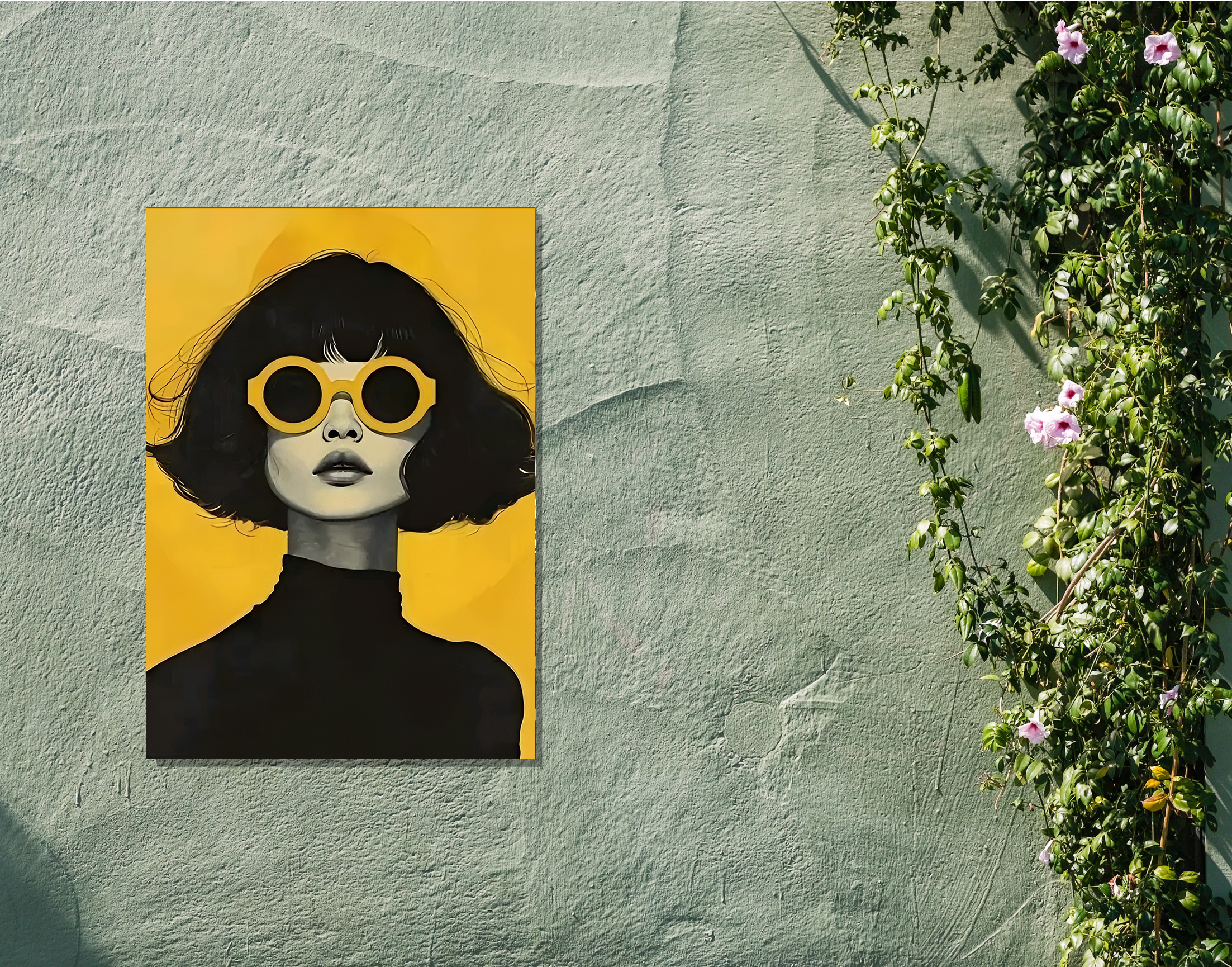 "Gen Z Vibes:Sunglass Edition"- Shiny & Sturdy Metallic Poster Art That Pops & Sticks