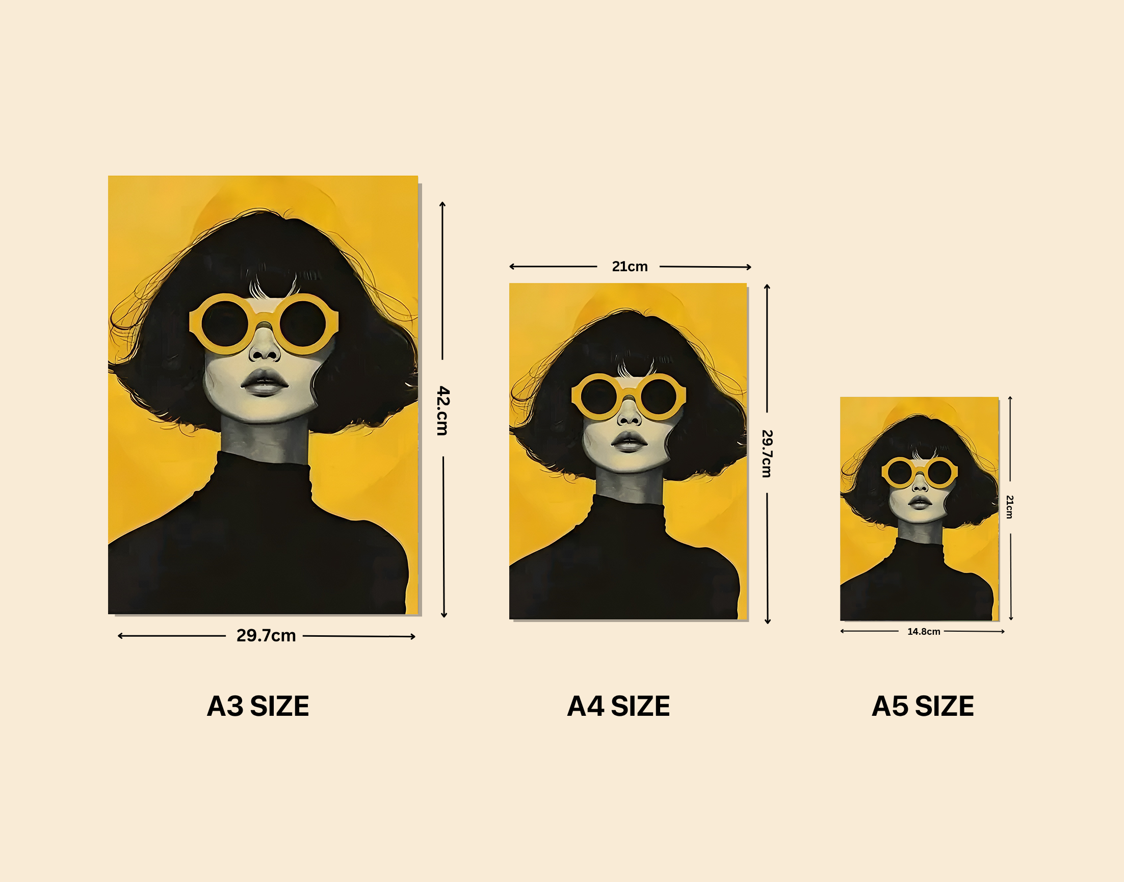 "Gen Z Vibes:Sunglass Edition"- Shiny & Sturdy Metallic Poster Art That Pops & Sticks