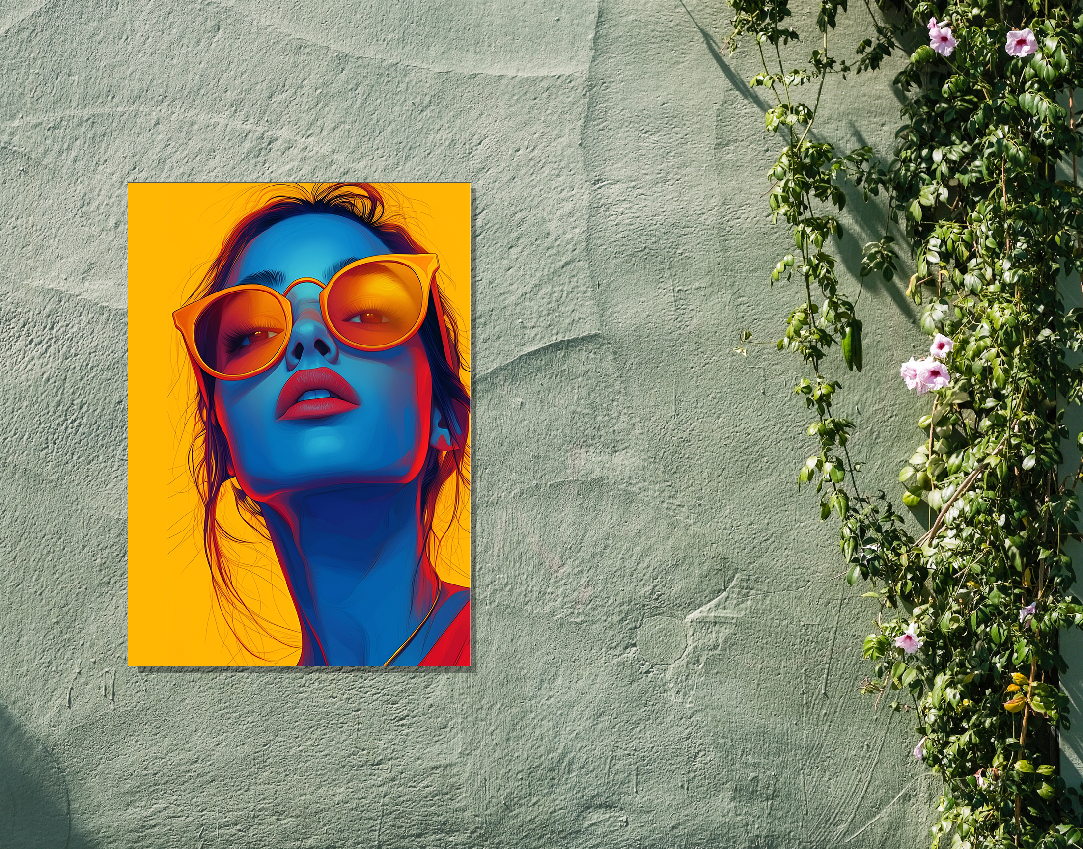 "Gen Z Vibes:Blue Women"- Shiny & Sturdy Metallic Poster Art That Pops & Sticks