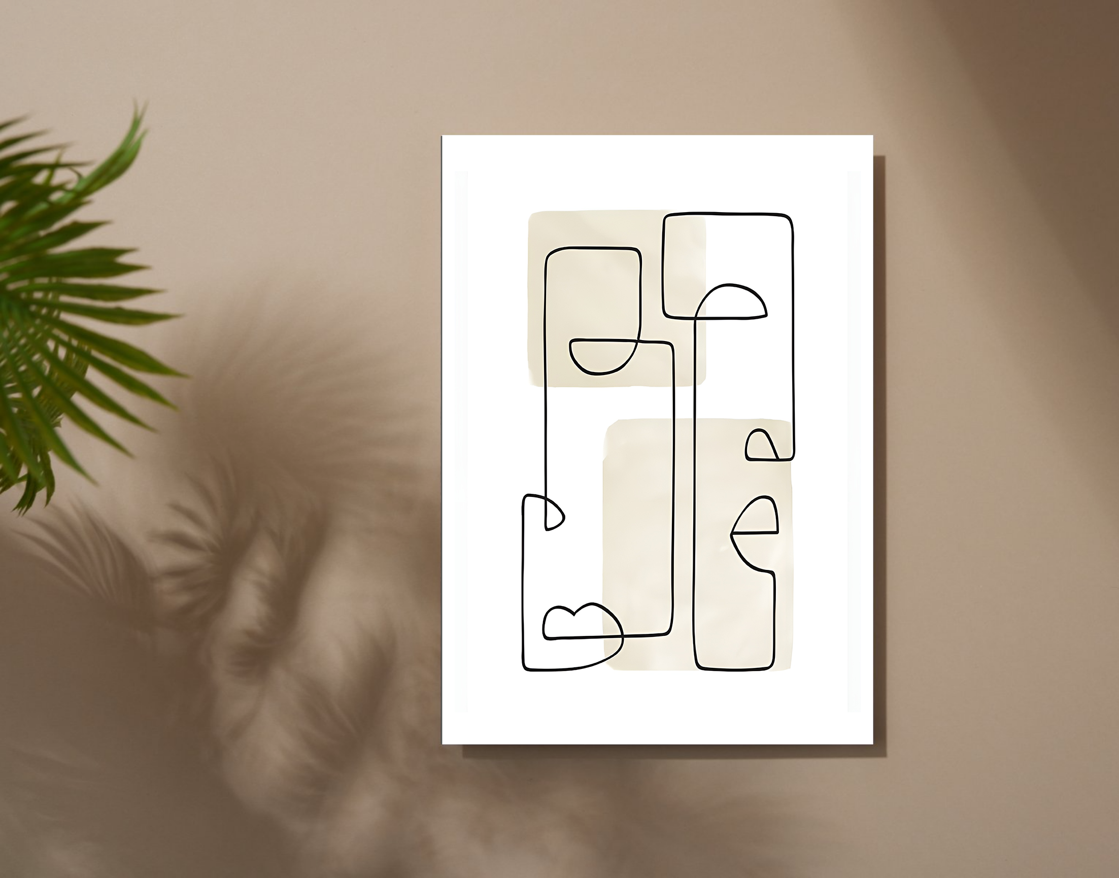 "Line Art: Abstract"- Shiny & Sturdy Metallic Poster Art That Pops & Sticks
