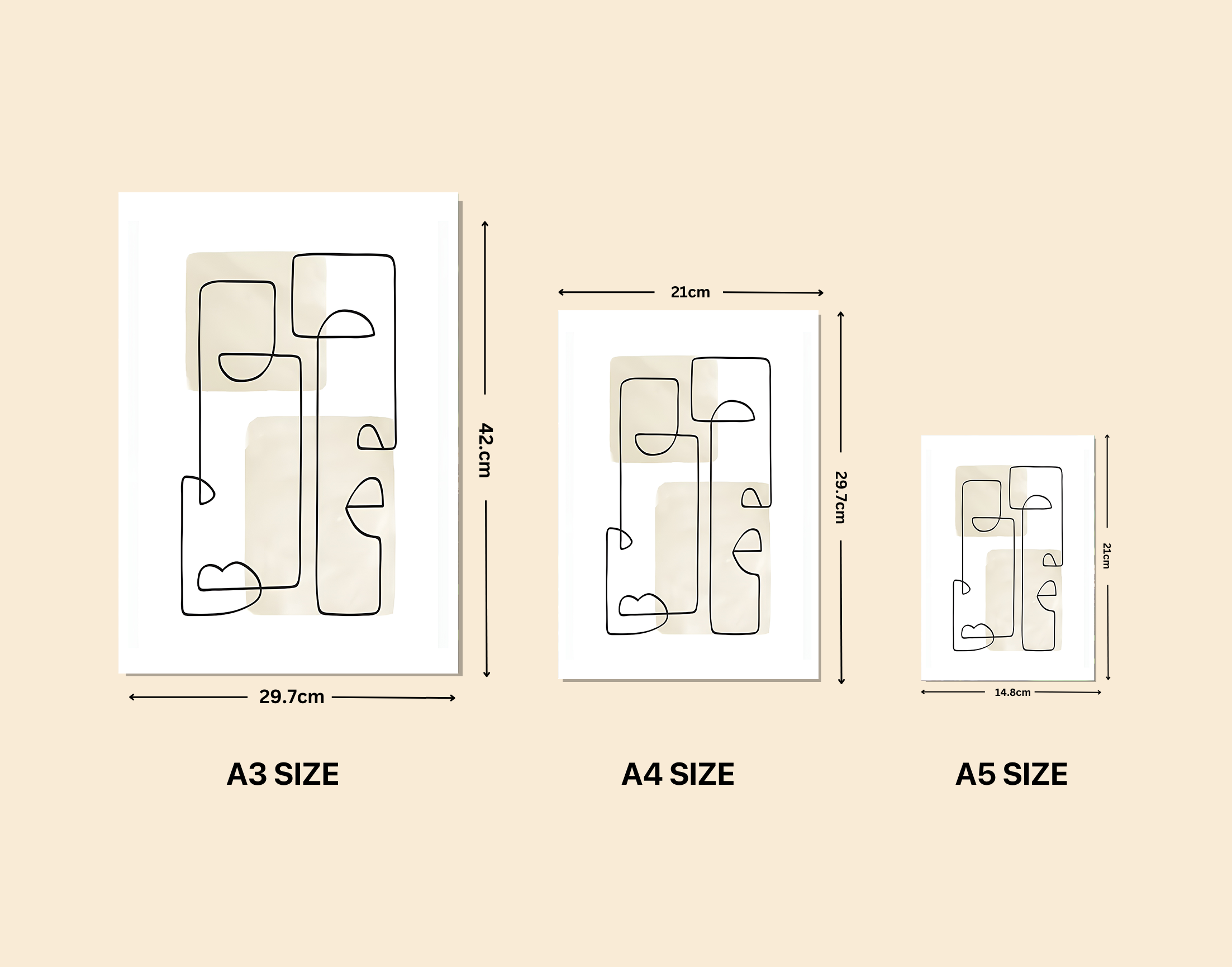 "Line Art: Abstract"- Shiny & Sturdy Metallic Poster Art That Pops & Sticks