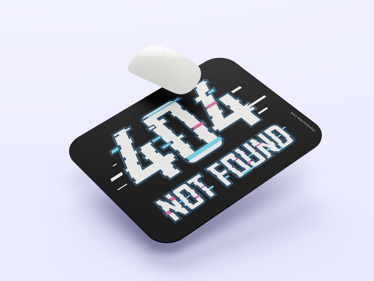 "404 NOT FOUND" Mousepad Enhance Your Workspace with Style