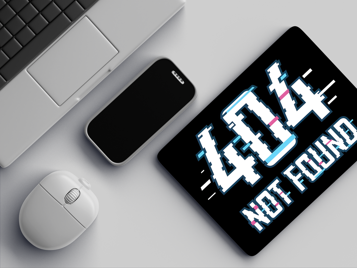 "404 NOT FOUND" Mousepad Enhance Your Workspace with Style