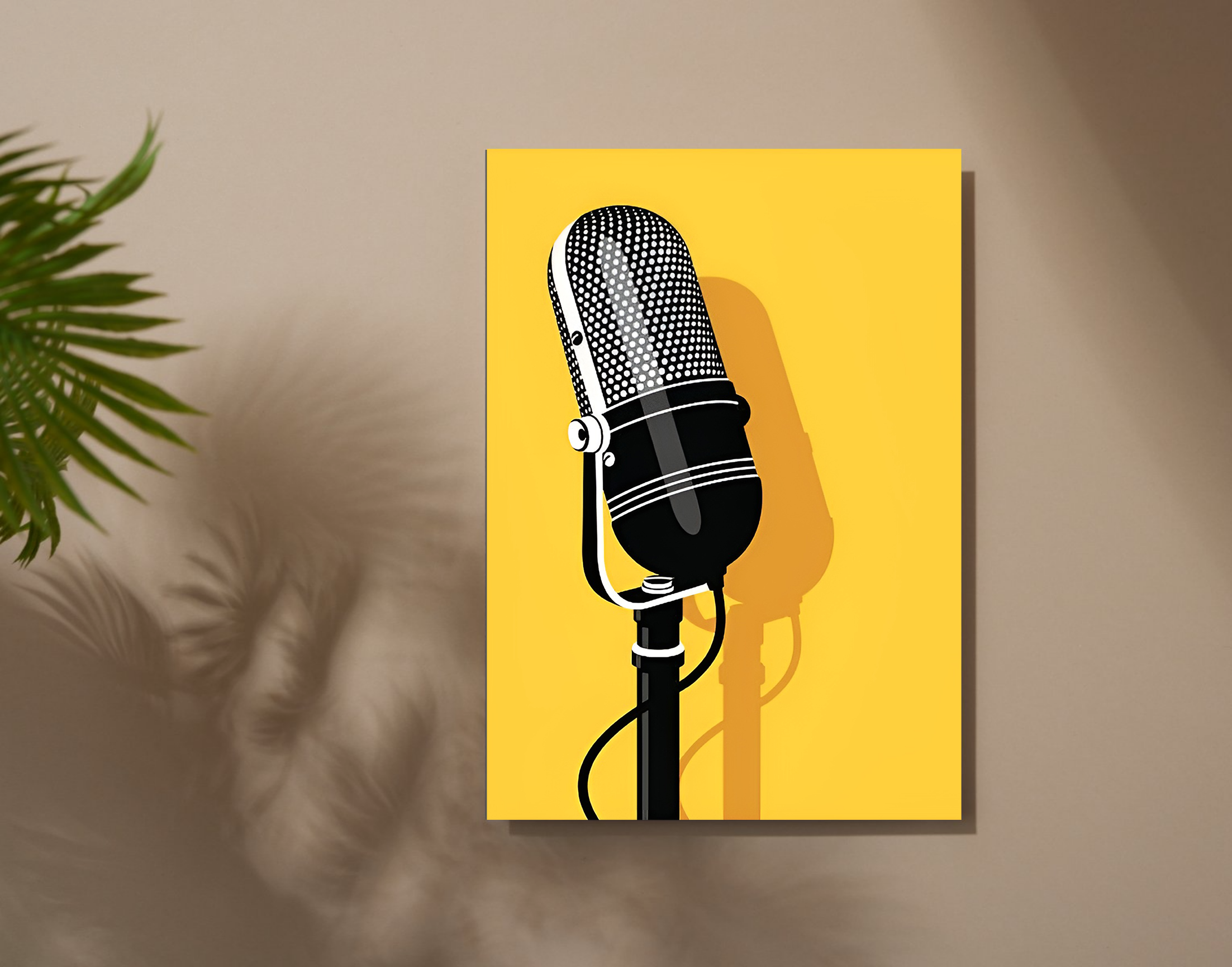 "Mic Musical: Vector Image"- Shiny & Sturdy Metallic Poster Art That Pops & Sticks