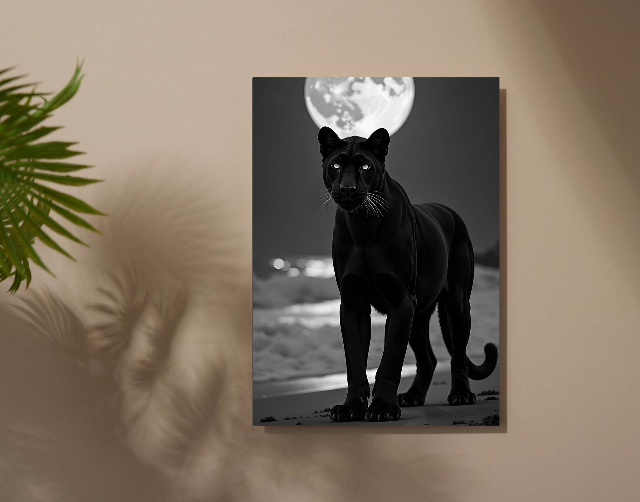 "Black Panther in The Dark"- Shiny & Sturdy Metallic Poster Art That Pops & Sticks