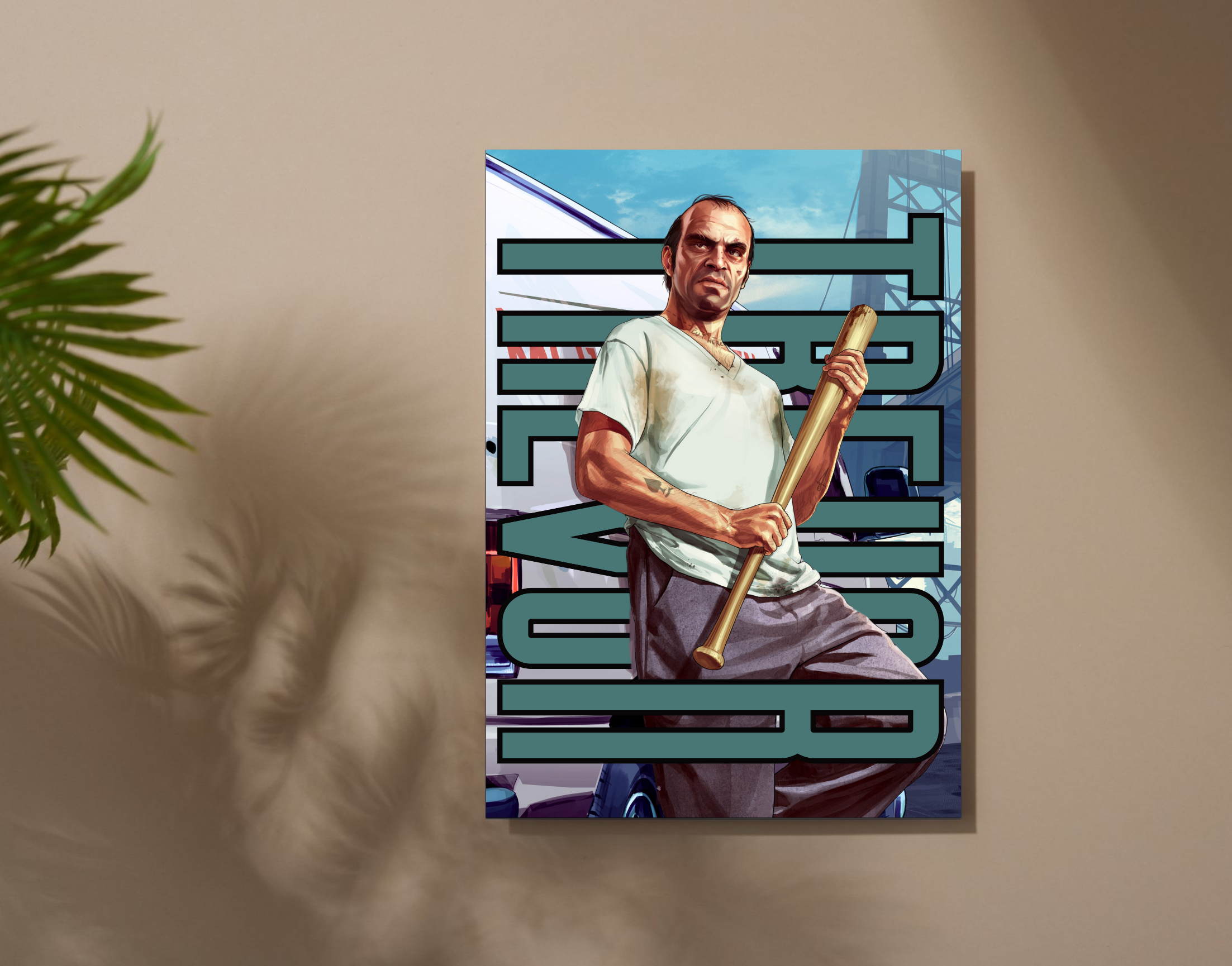 "Trevor Philips:GTA 5"- Shiny & Sturdy Metallic Poster Art That Pops & Sticks (Literally!)