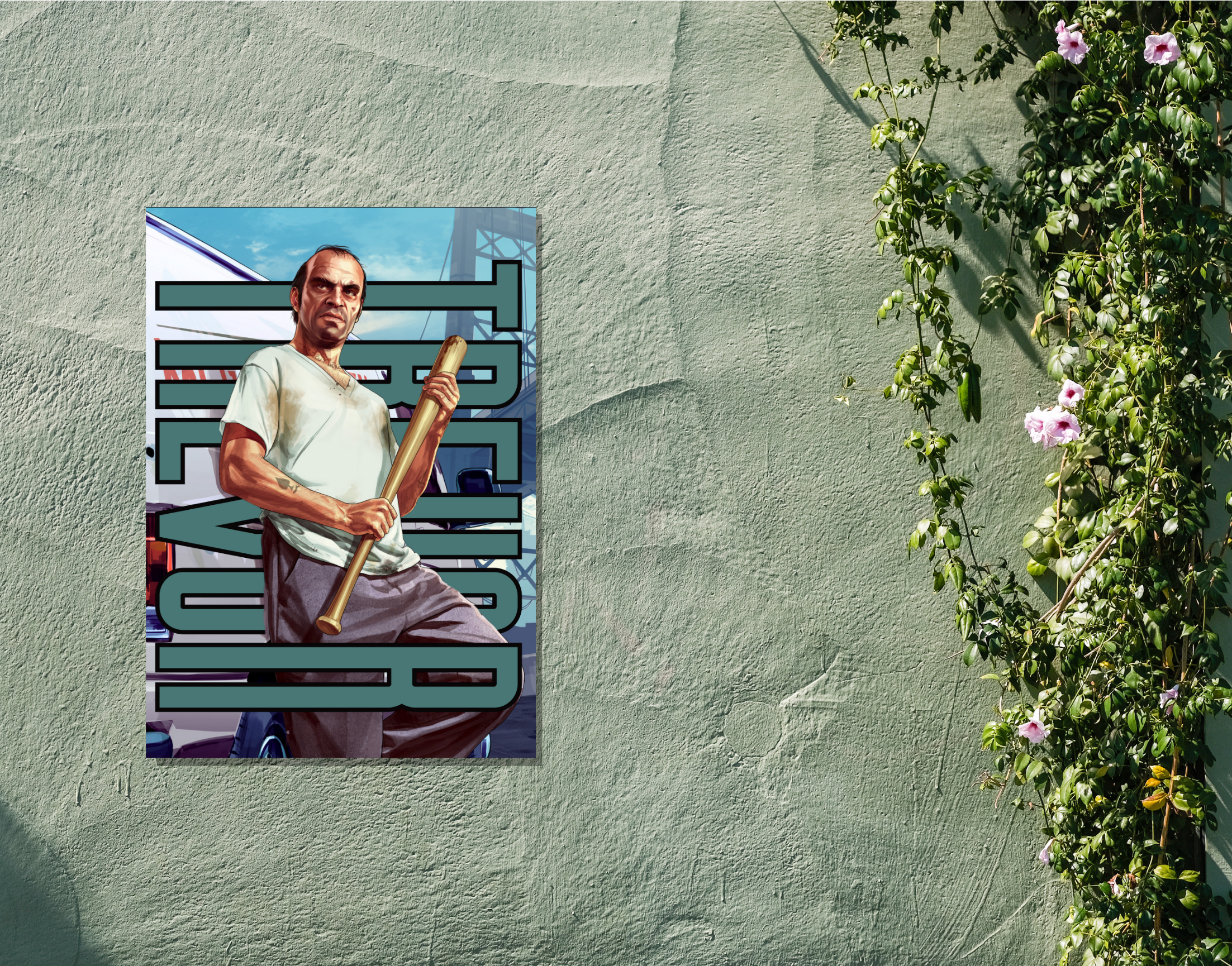 "Trevor Philips:GTA 5"- Shiny & Sturdy Metallic Poster Art That Pops & Sticks (Literally!)
