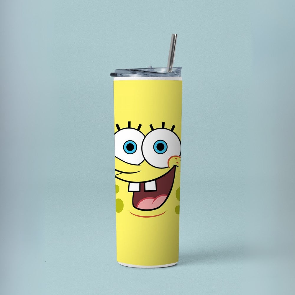"SpongeBob smiley face" Tumbler with Metal Straw