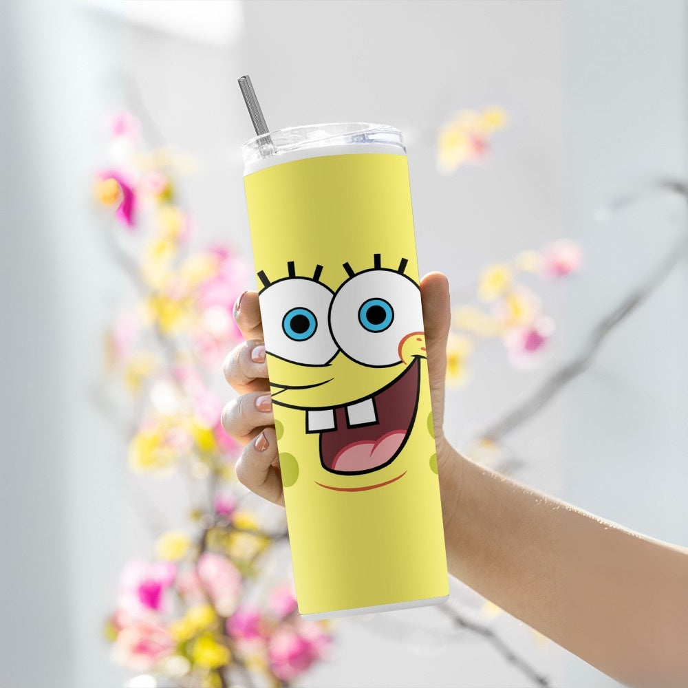 "SpongeBob smiley face" Tumbler with Metal Straw