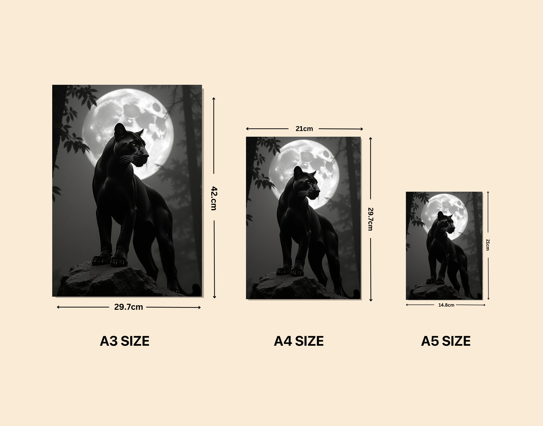 "Black Panther:In The Moon Light"- Shiny & Sturdy Metallic Poster Art That Pops & Sticks
