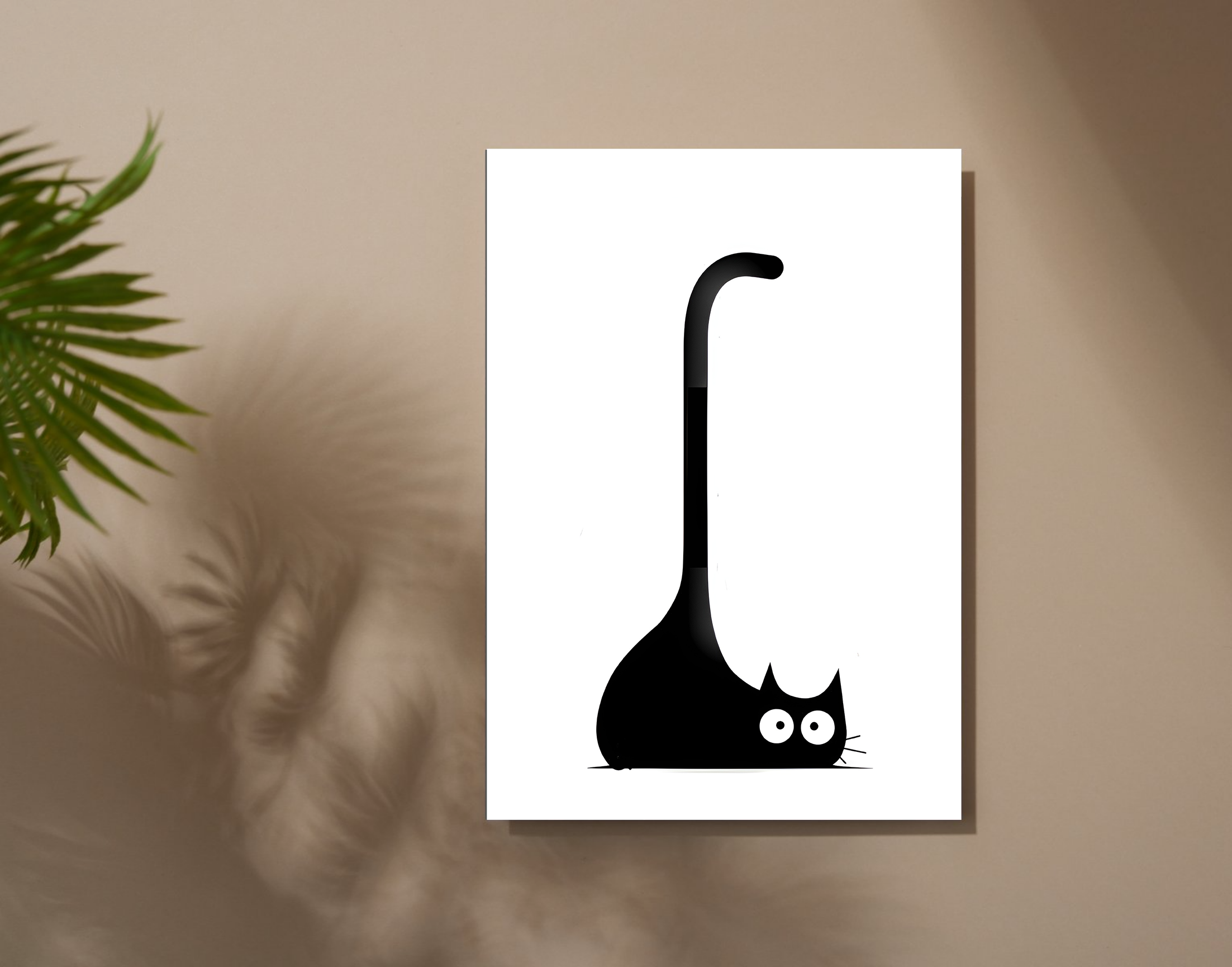 "Cartoon Cat-Pet Version"- Shiny & Sturdy Metallic Poster Art That Pops & Sticks