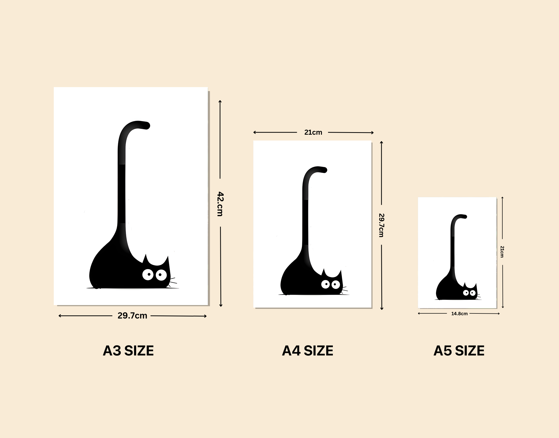 "Cartoon Cat-Pet Version"- Shiny & Sturdy Metallic Poster Art That Pops & Sticks