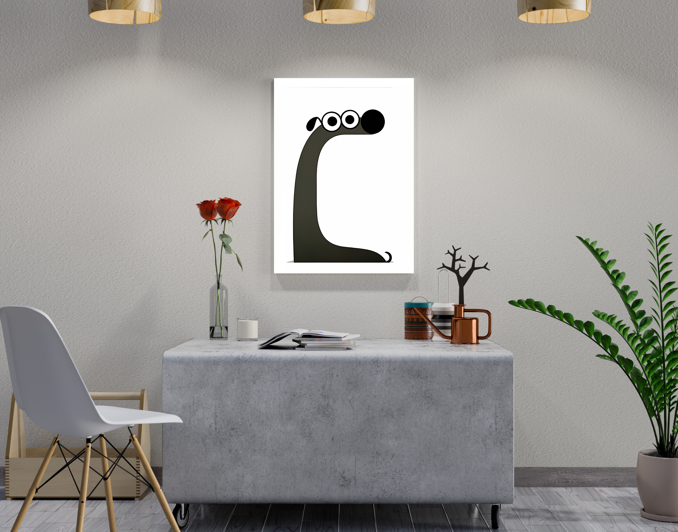 "Cartoon Pet Version"- Shiny & Sturdy Metallic Poster Art That Pops & Sticks
