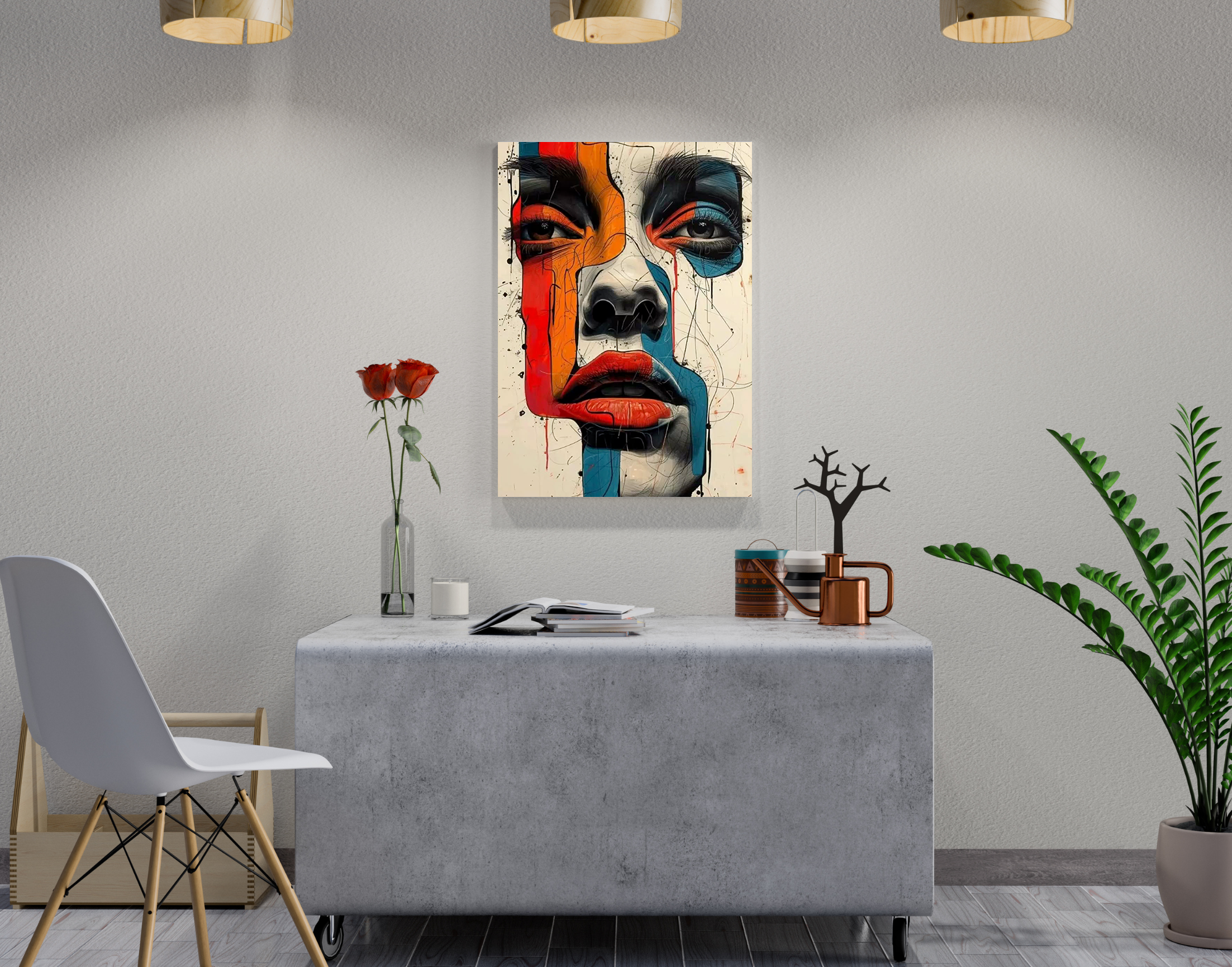 "Face Painting-Wall ART"- Shiny & Sturdy Metallic Poster Art That Pops & Sticks
