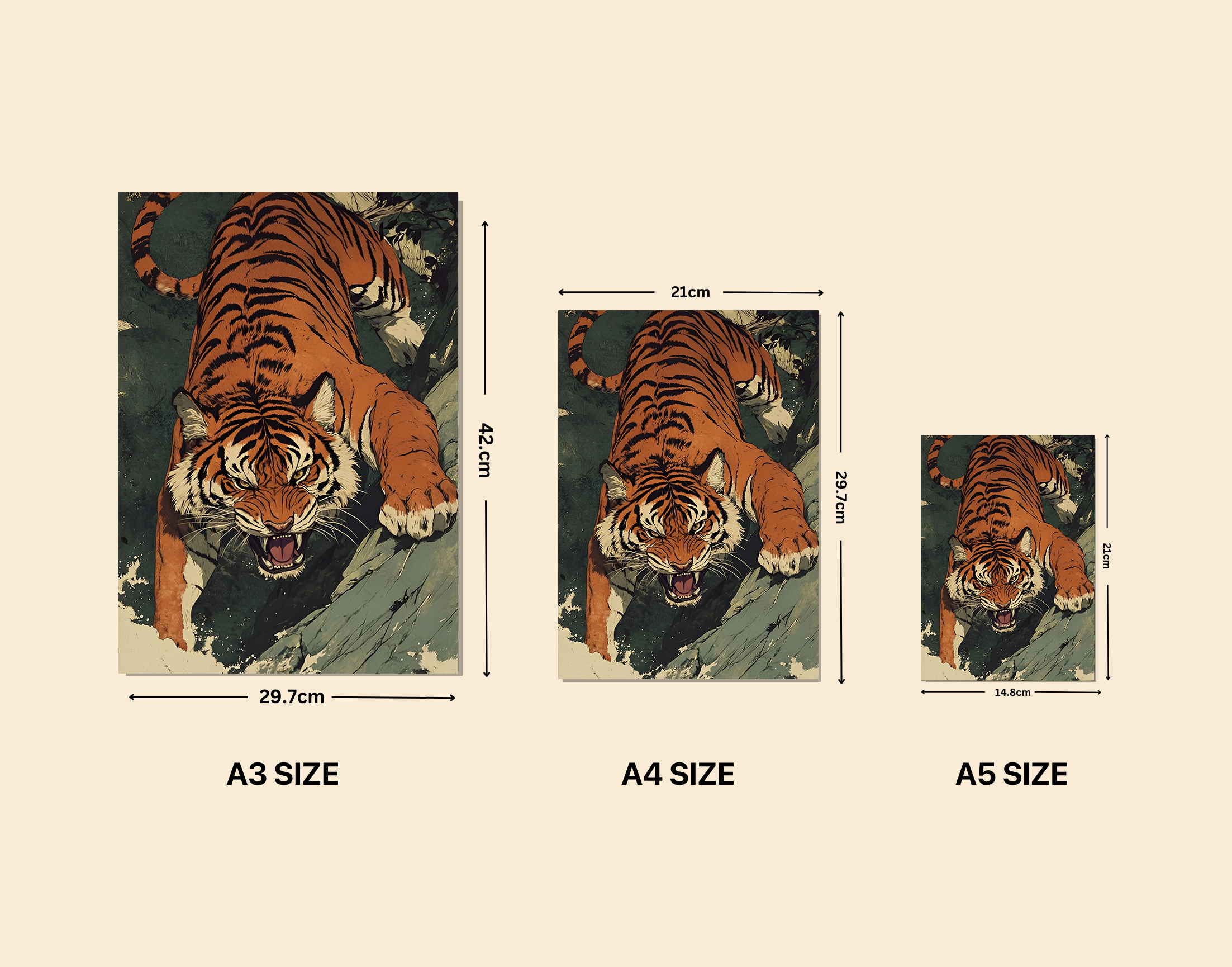 "RRR: TRIPLE ROAR EFFECT"- Shiny & Sturdy Metallic Poster Art That Pops & Sticks