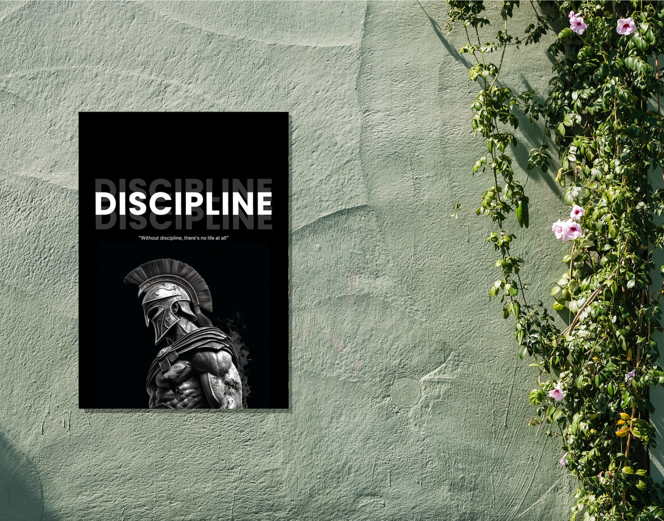 "DISCIPLINE: MEN'S RULE"- Shiny & Sturdy Metallic Poster Art That Pops & Sticks