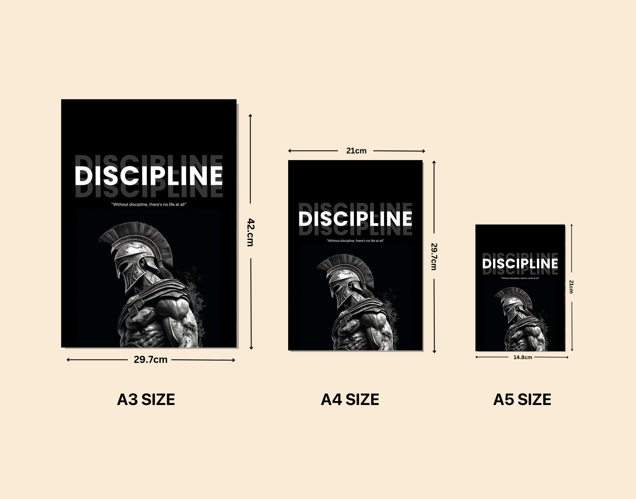 "DISCIPLINE: MEN'S RULE"- Shiny & Sturdy Metallic Poster Art That Pops & Sticks