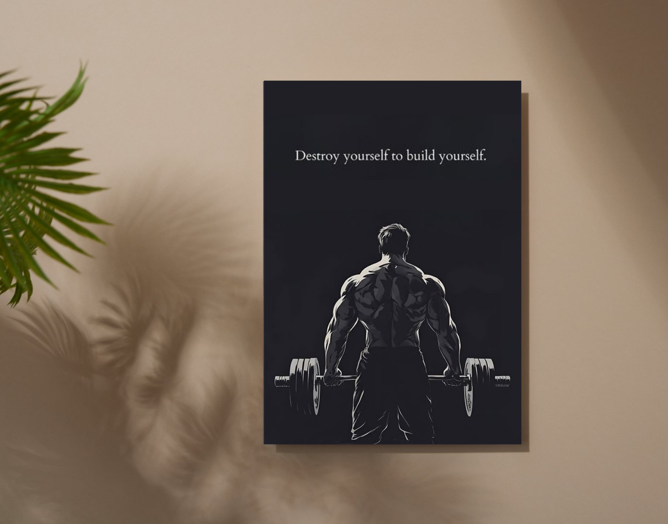"DISCIPLINE: BUILD YOURSELF"- Shiny & Sturdy Metallic Poster Art That Pops & Sticks