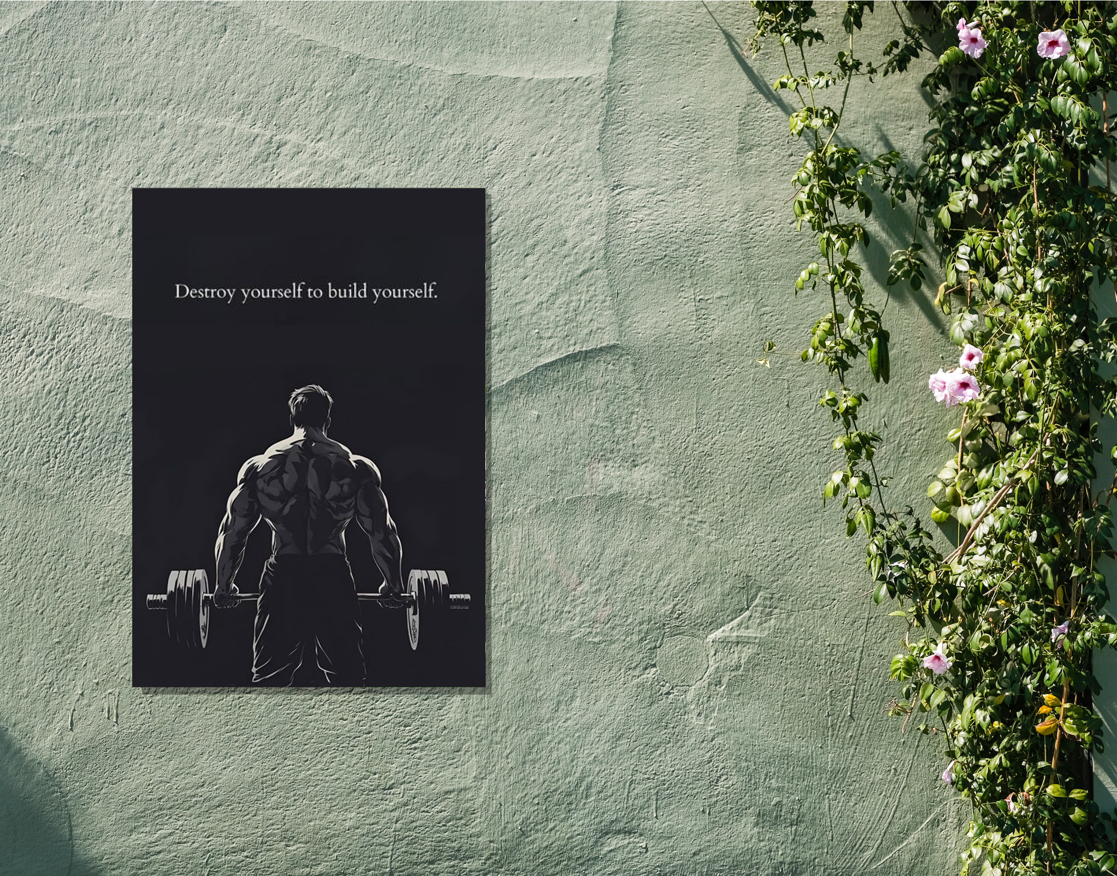 "DISCIPLINE: BUILD YOURSELF"- Shiny & Sturdy Metallic Poster Art That Pops & Sticks