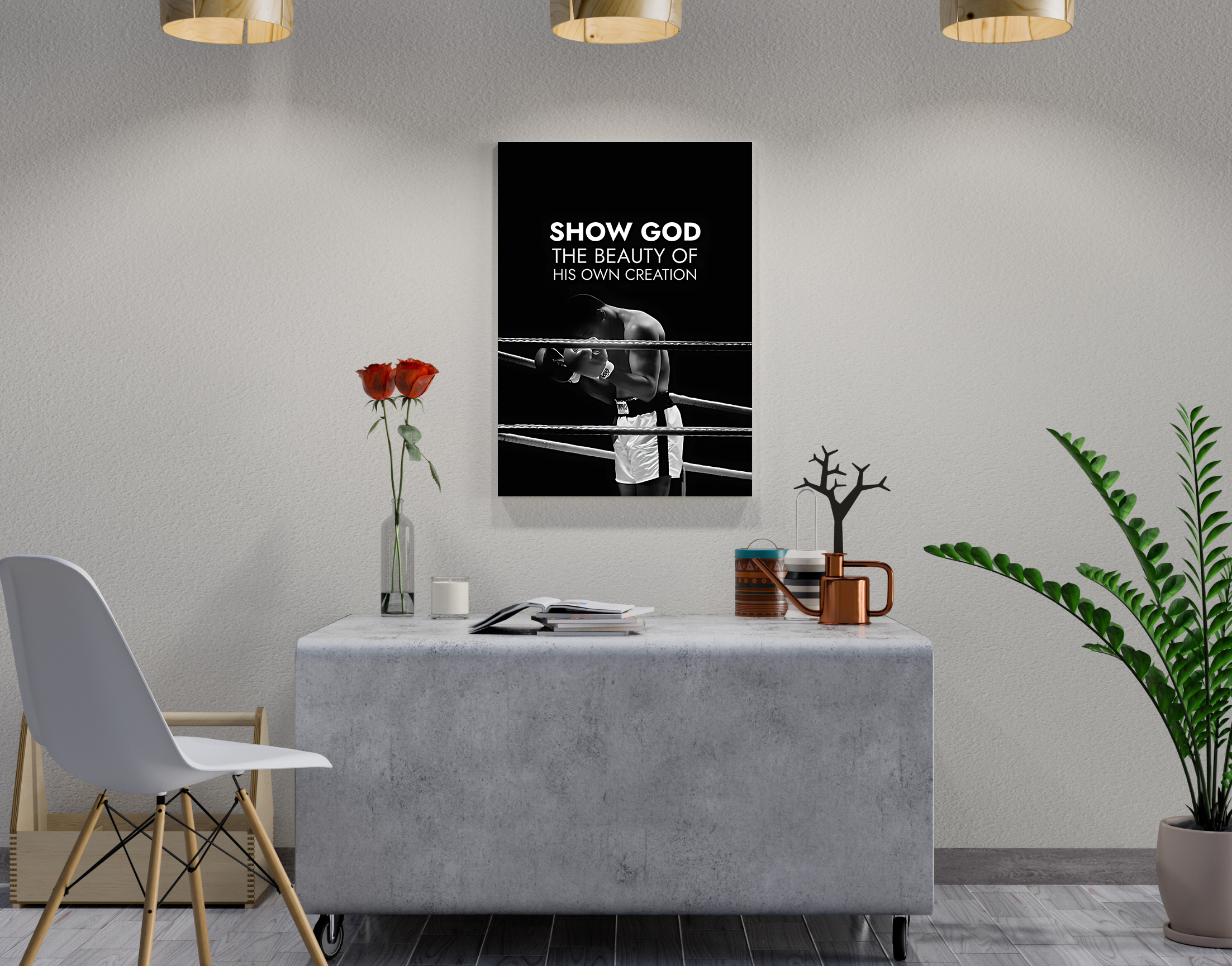 "GOD'S CREATION: BEAUTY"- Shiny & Sturdy Metallic Poster Art That Pops & Sticks