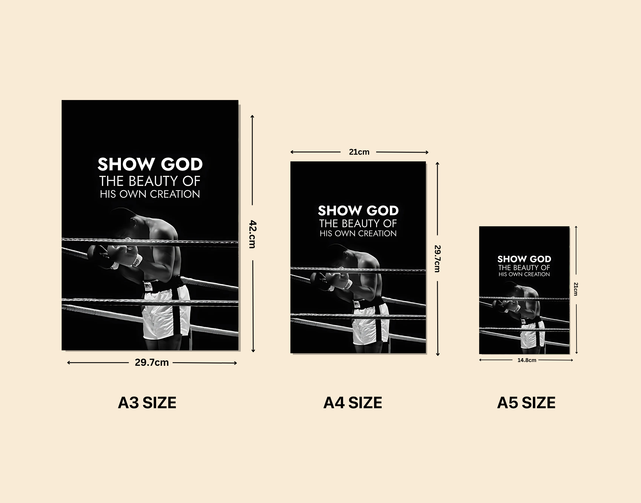 "GOD'S CREATION: BEAUTY"- Shiny & Sturdy Metallic Poster Art That Pops & Sticks