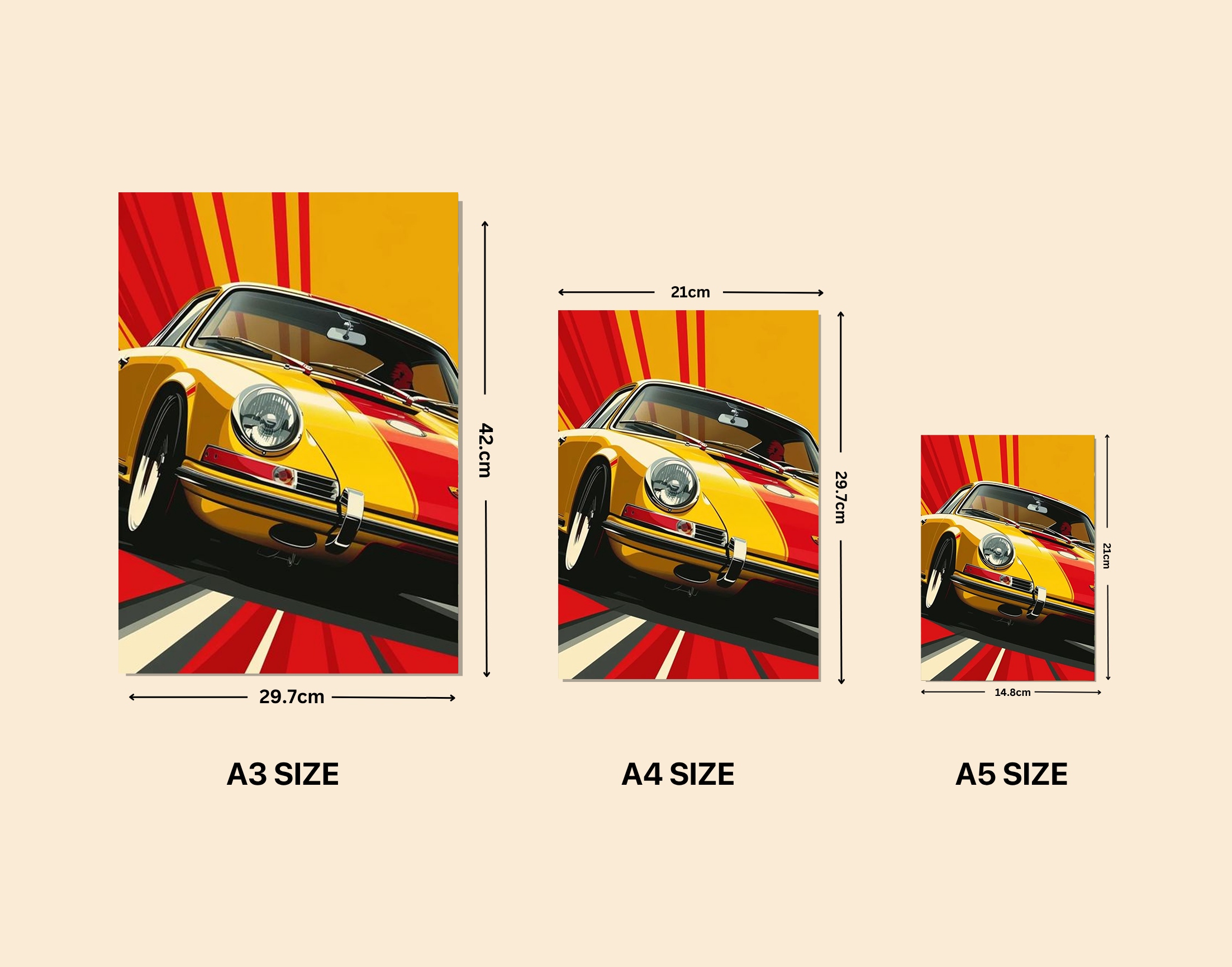 "DRIVE AWAY"- Shiny & Sturdy Metallic Poster Art That Pops & Sticks