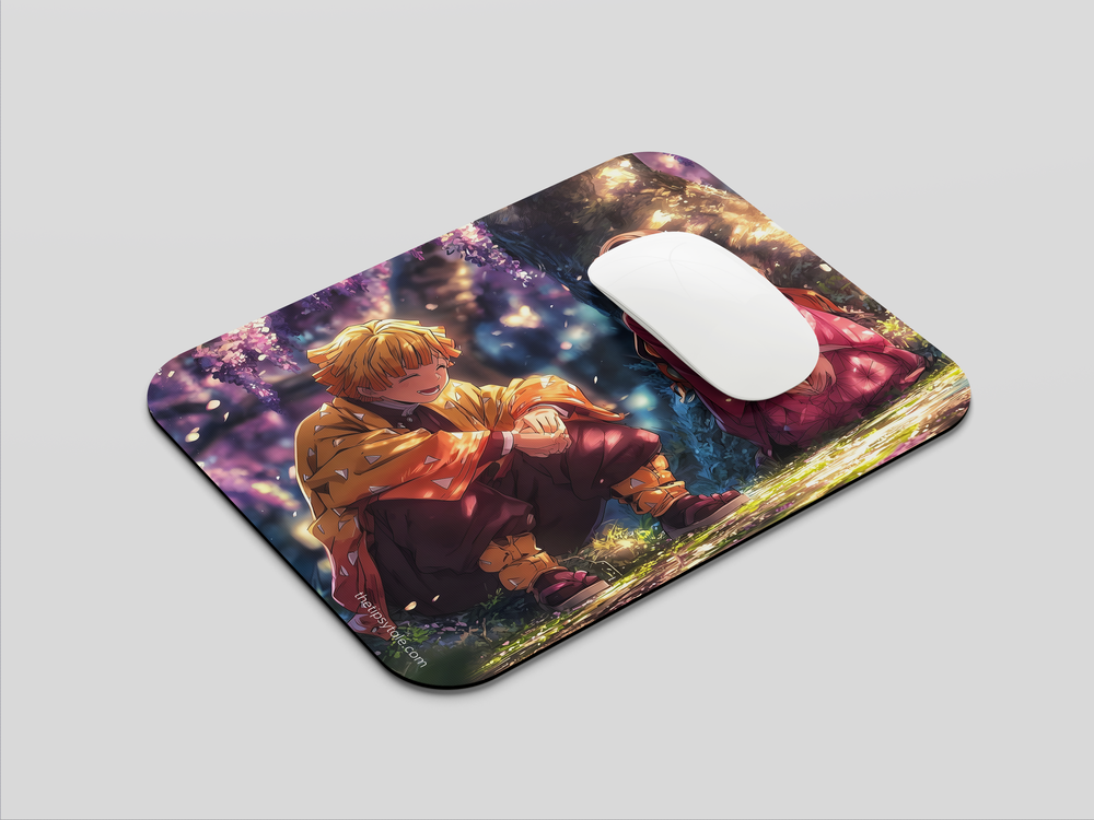 "ZENITTSU AND NEZUKO - DEMON SLAYER" Mousepad Enhance Your Workspace with Style