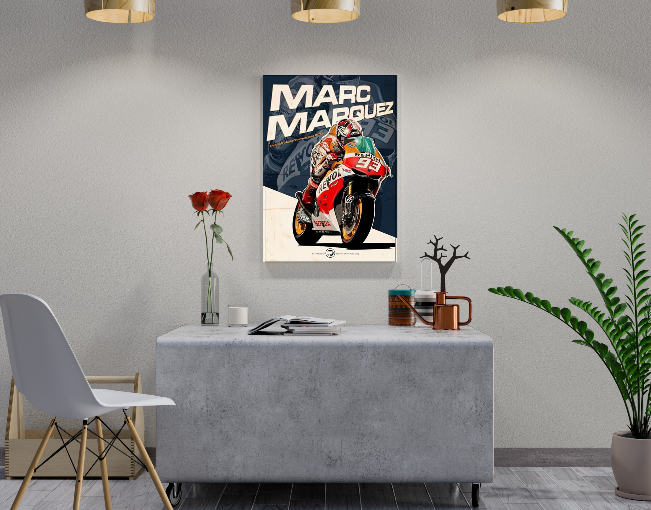 "MARC MARQUEZ"- Shiny & Sturdy Metallic Poster Art That Pops & Sticks