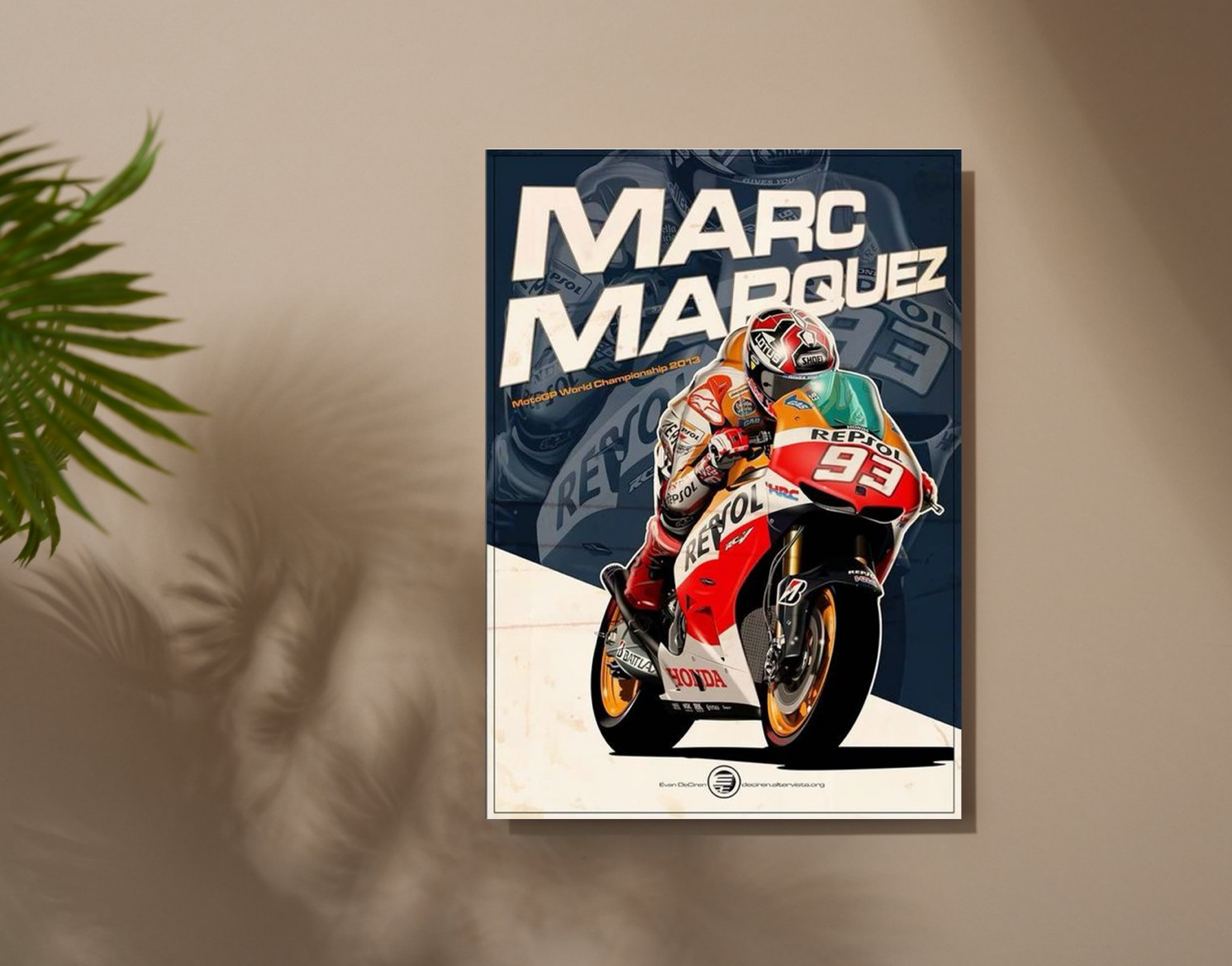 "MARC MARQUEZ"- Shiny & Sturdy Metallic Poster Art That Pops & Sticks