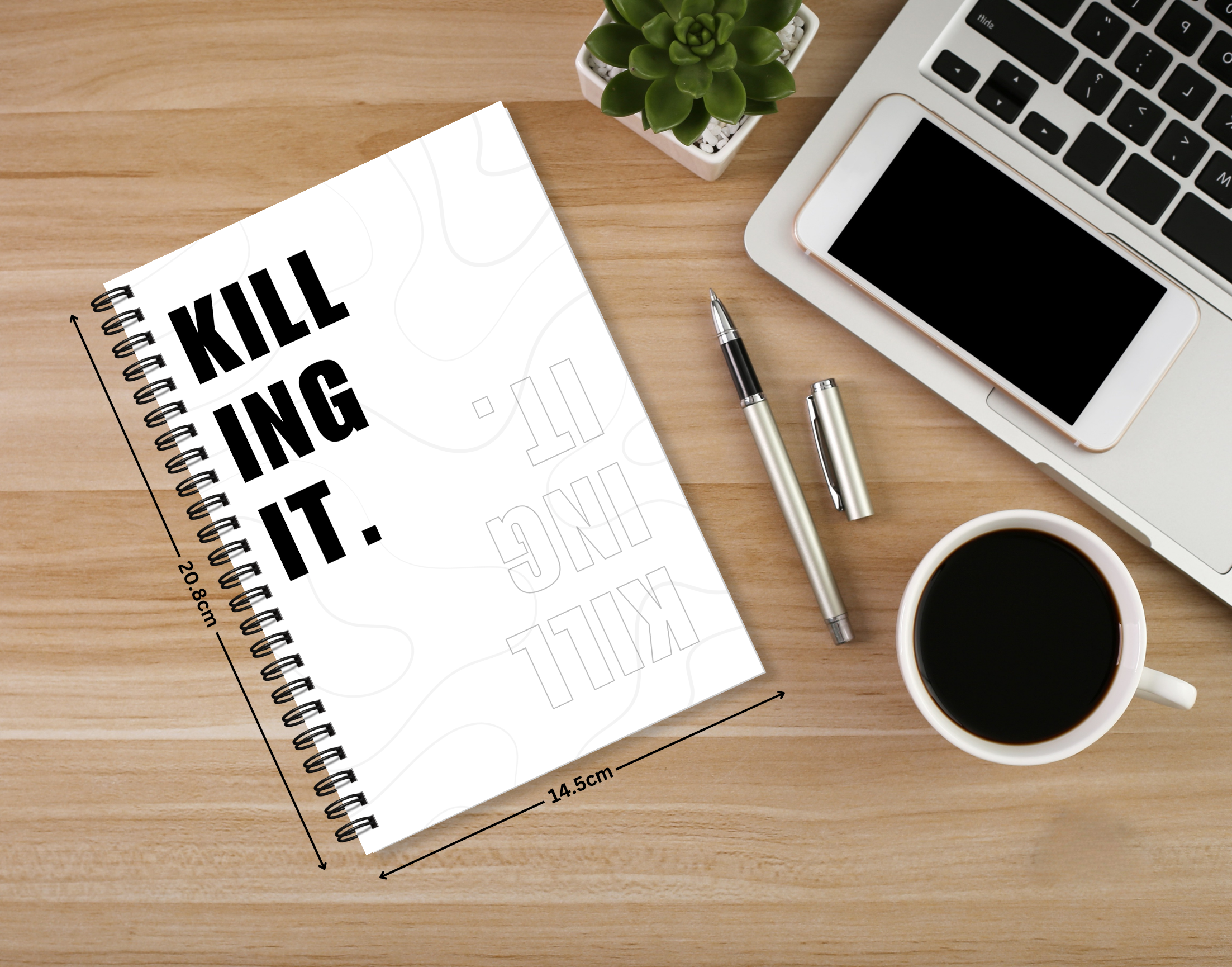 "KILLING IT- MOTIVATIONAL" – Elegant & Inspiring Diary for Daily Reflection