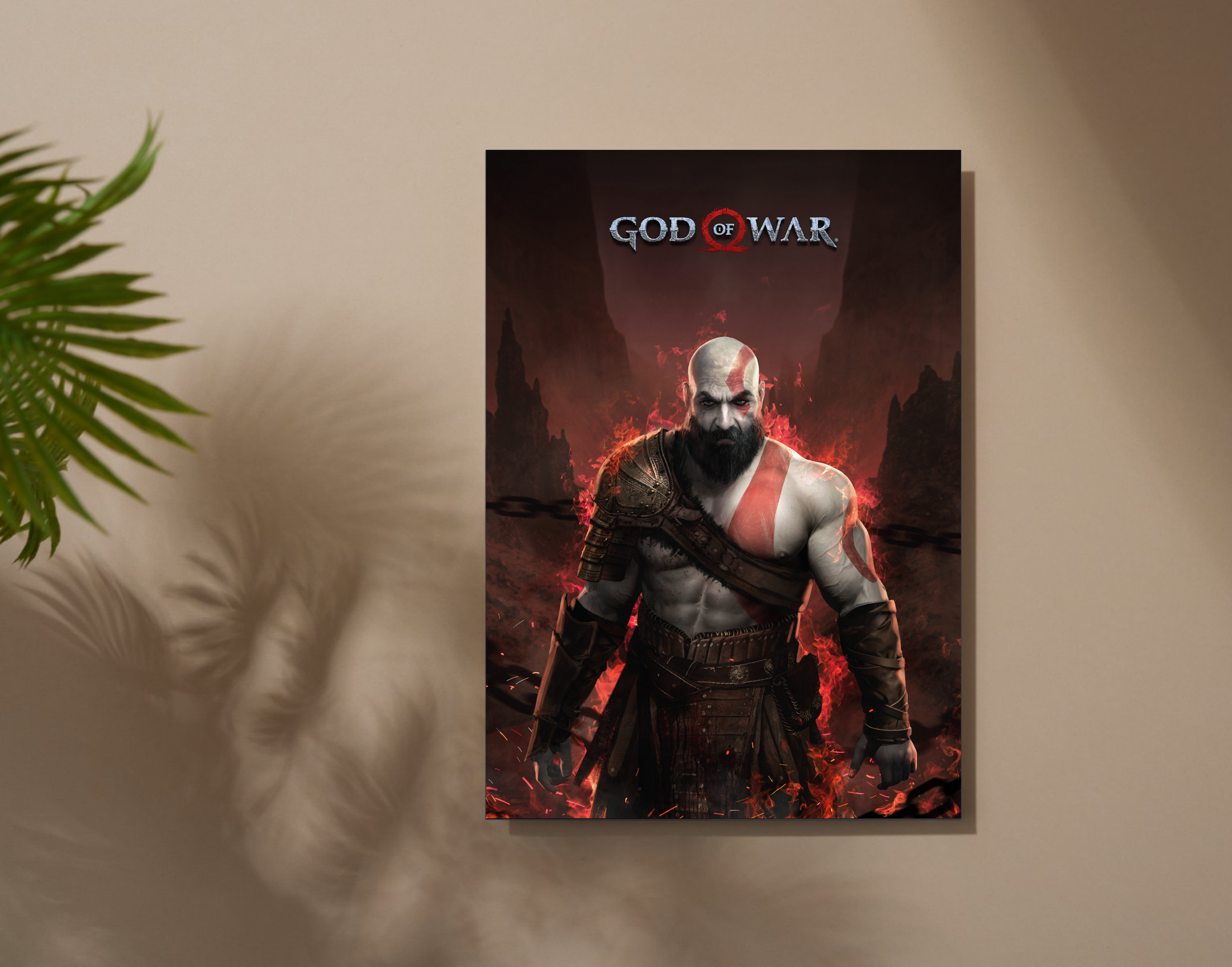 "KRATOS: GOD OF WAR GAMING "- Shiny & Sturdy Metallic Poster Art That Pops & Sticks (Literally!)