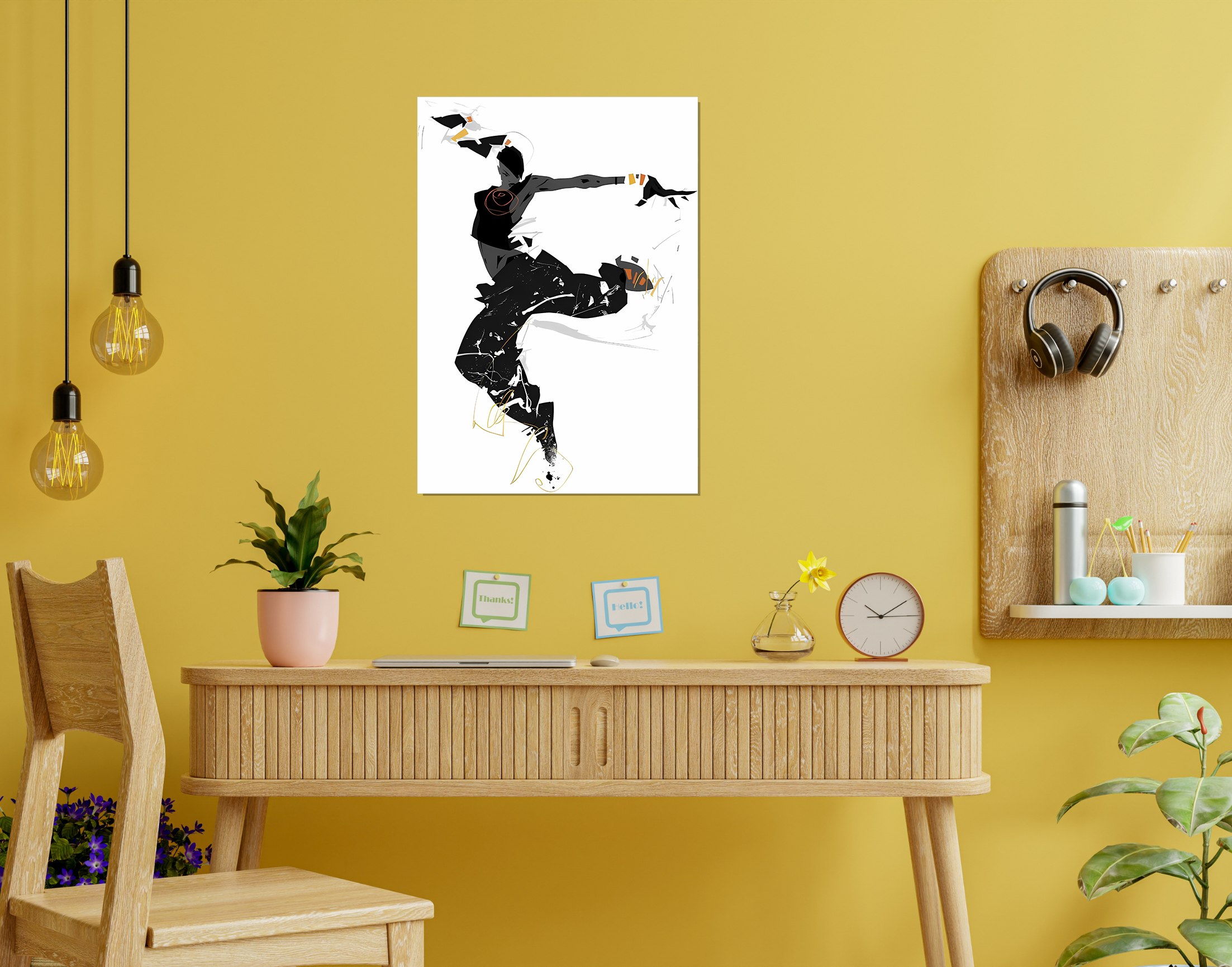"DANCE TO THE BEAT"- Shiny & Sturdy Metallic Poster Art That Pops & Sticks