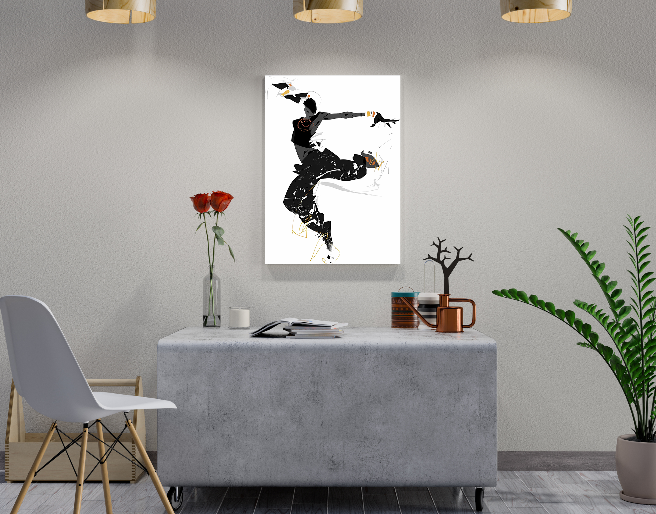 "DANCE TO THE BEAT"- Shiny & Sturdy Metallic Poster Art That Pops & Sticks