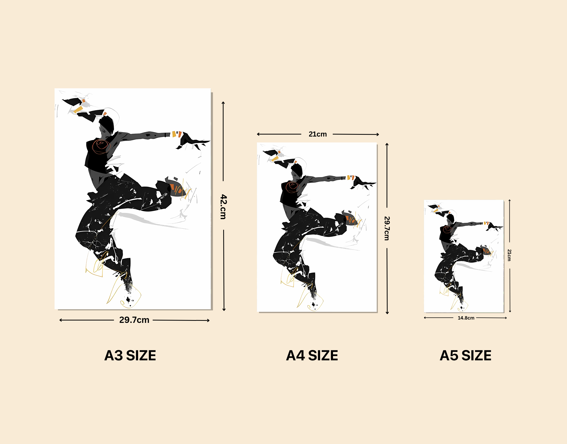 "DANCE TO THE BEAT"- Shiny & Sturdy Metallic Poster Art That Pops & Sticks