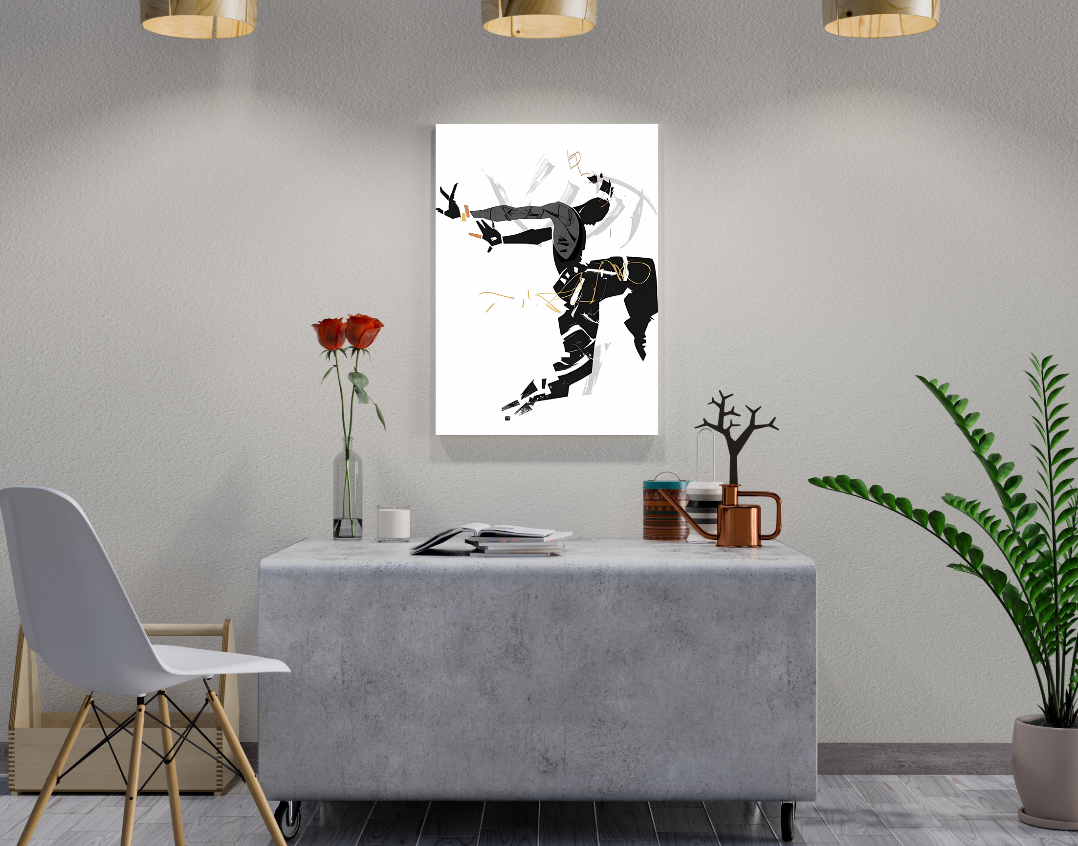 "DANCE TO THE MUSIC"- Shiny & Sturdy Metallic Poster Art That Pops & Sticks