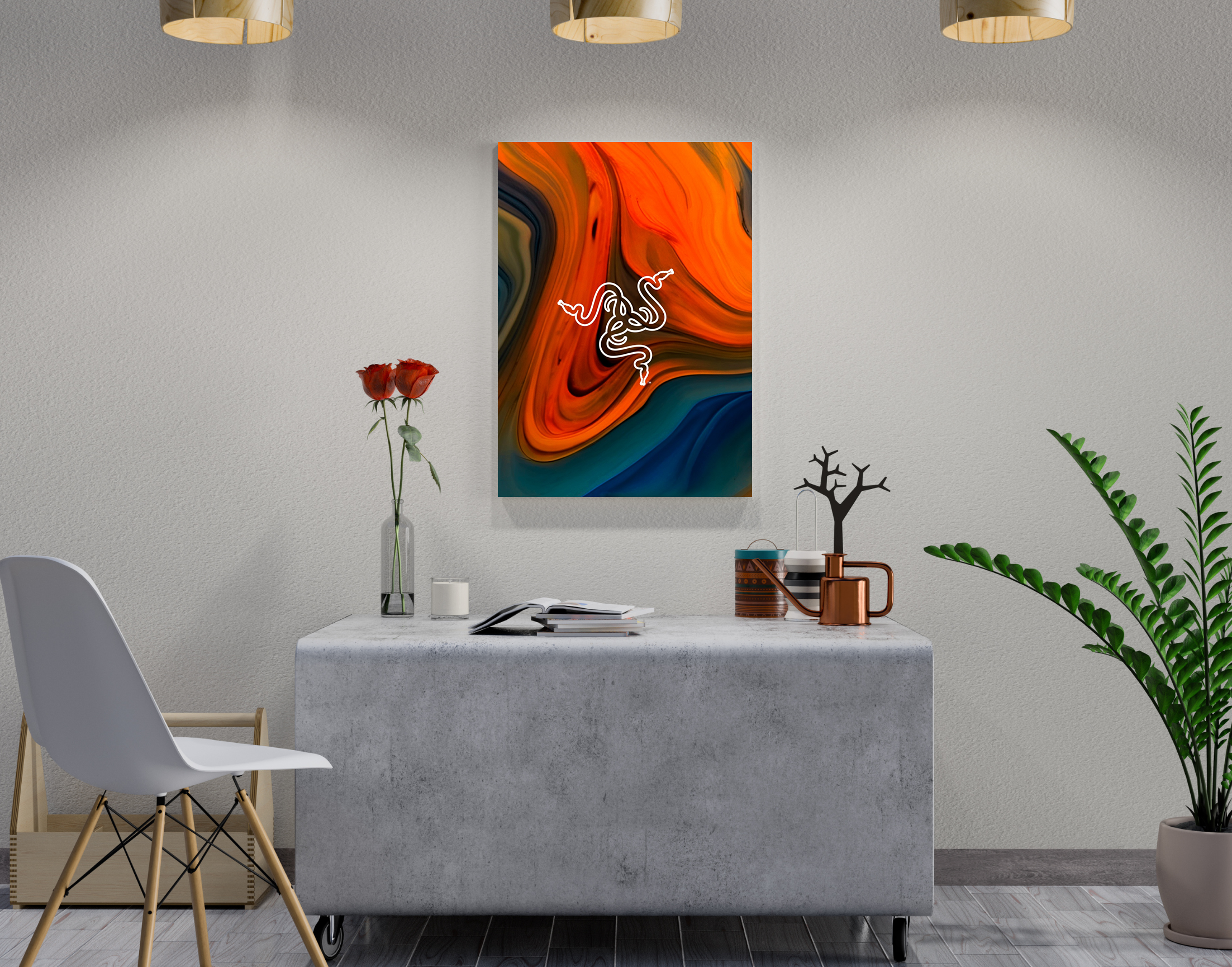 "SNAKE ART"- Shiny & Sturdy Metallic Poster Art That Pops & Sticks