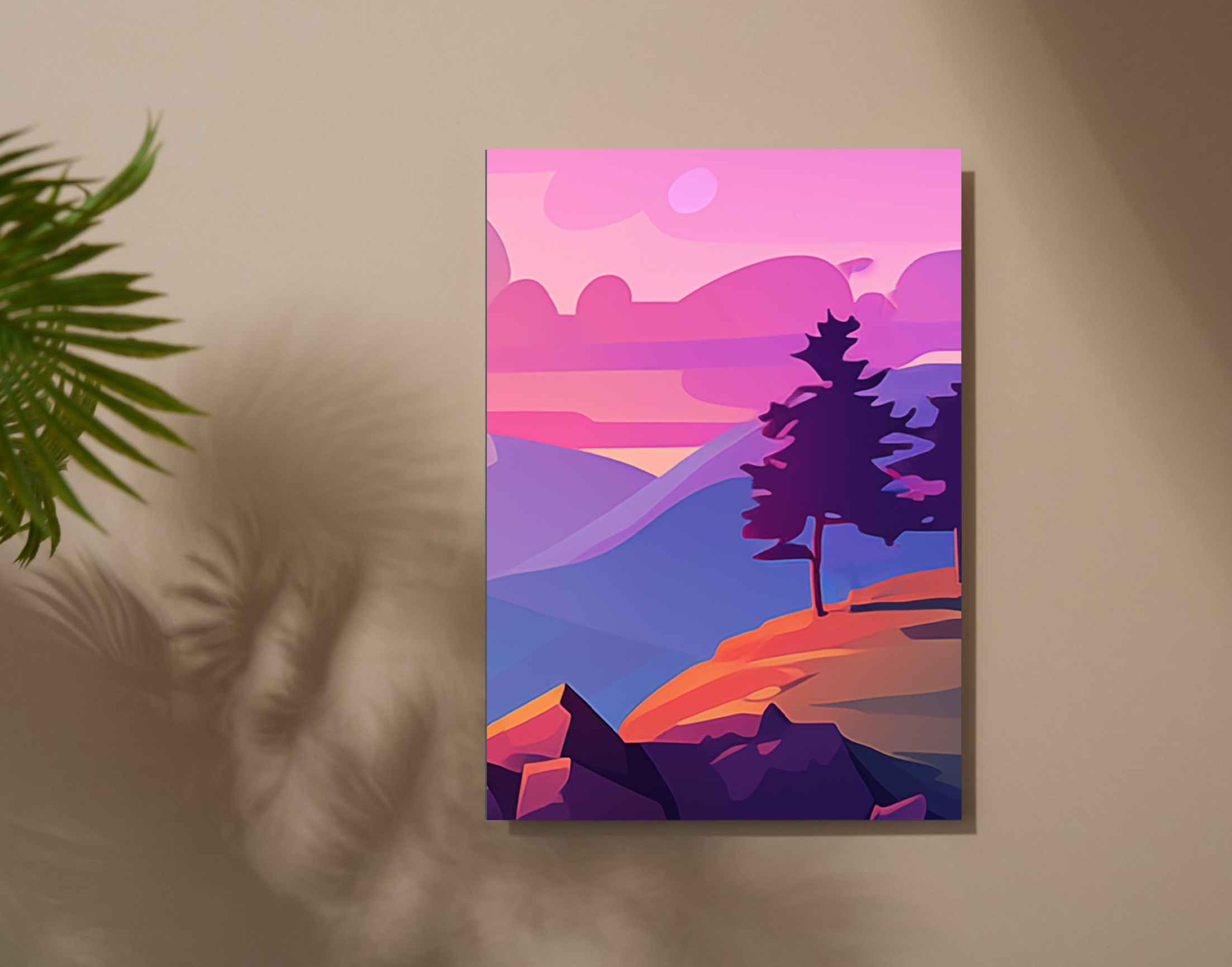 "ARTISTIC NATURE VIEW"- Shiny & Sturdy Metallic Poster Art That Pops & Sticks