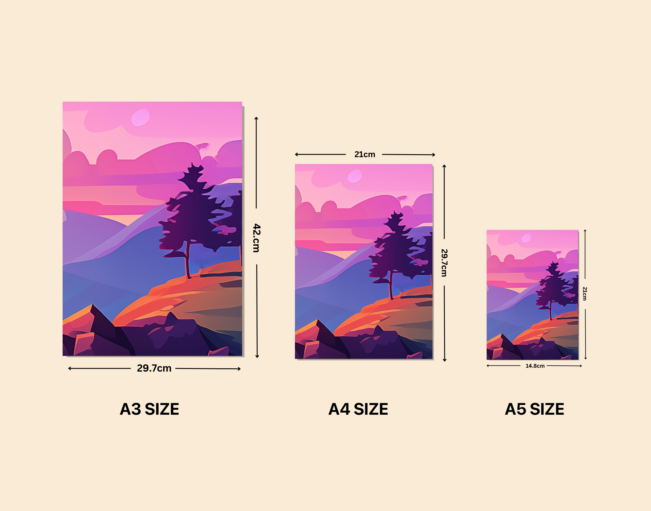 "ARTISTIC NATURE VIEW"- Shiny & Sturdy Metallic Poster Art That Pops & Sticks