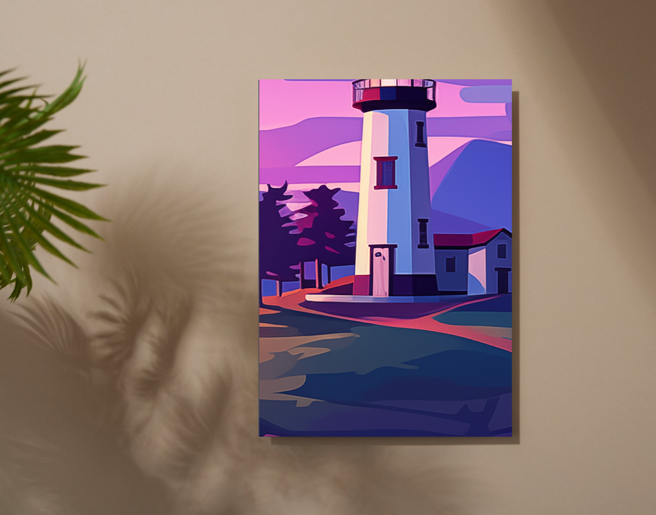"VIEW AT SHORE"- Shiny & Sturdy Metallic Poster Art That Pops & Sticks