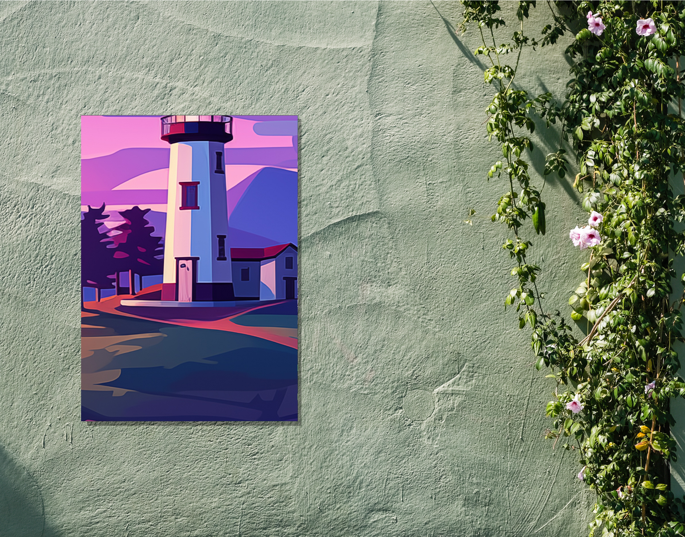 "VIEW AT SHORE"- Shiny & Sturdy Metallic Poster Art That Pops & Sticks