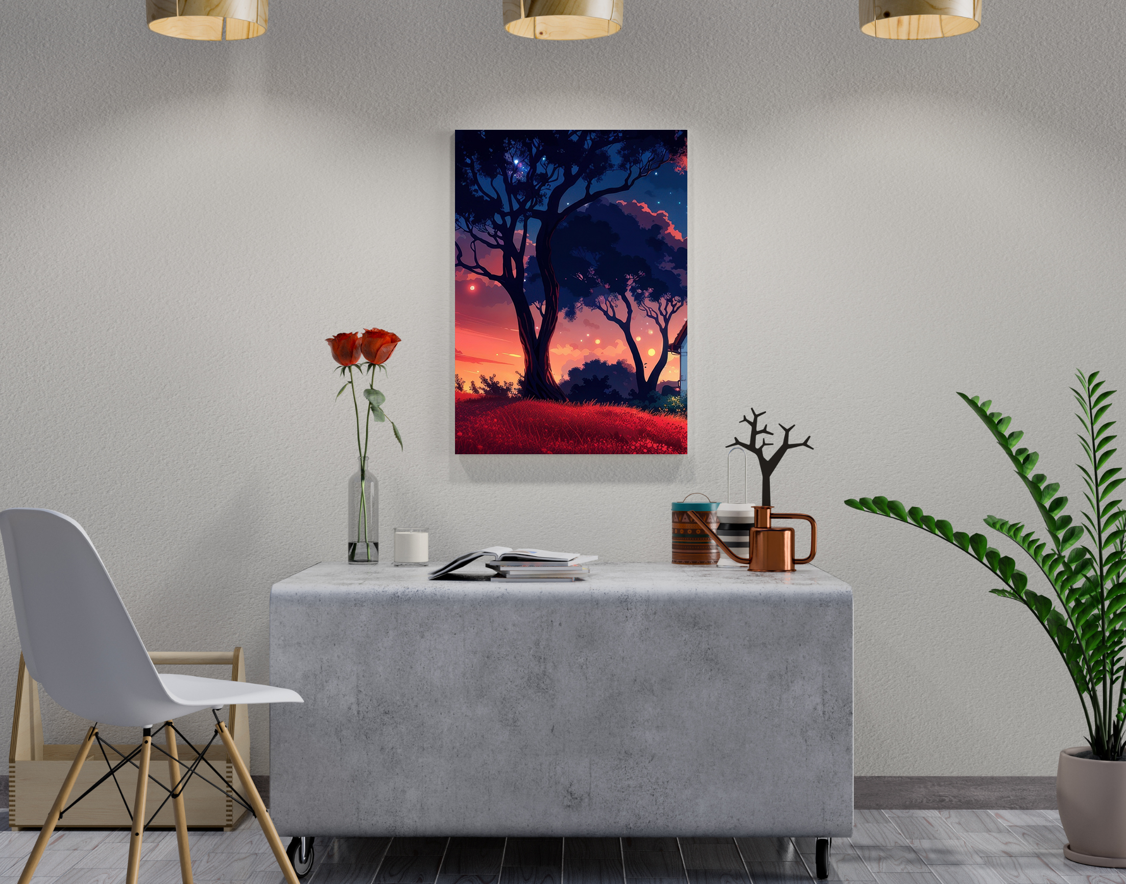 "NATURE WITH THE STARS"- Shiny & Sturdy Metallic Poster Art That Pops & Sticks